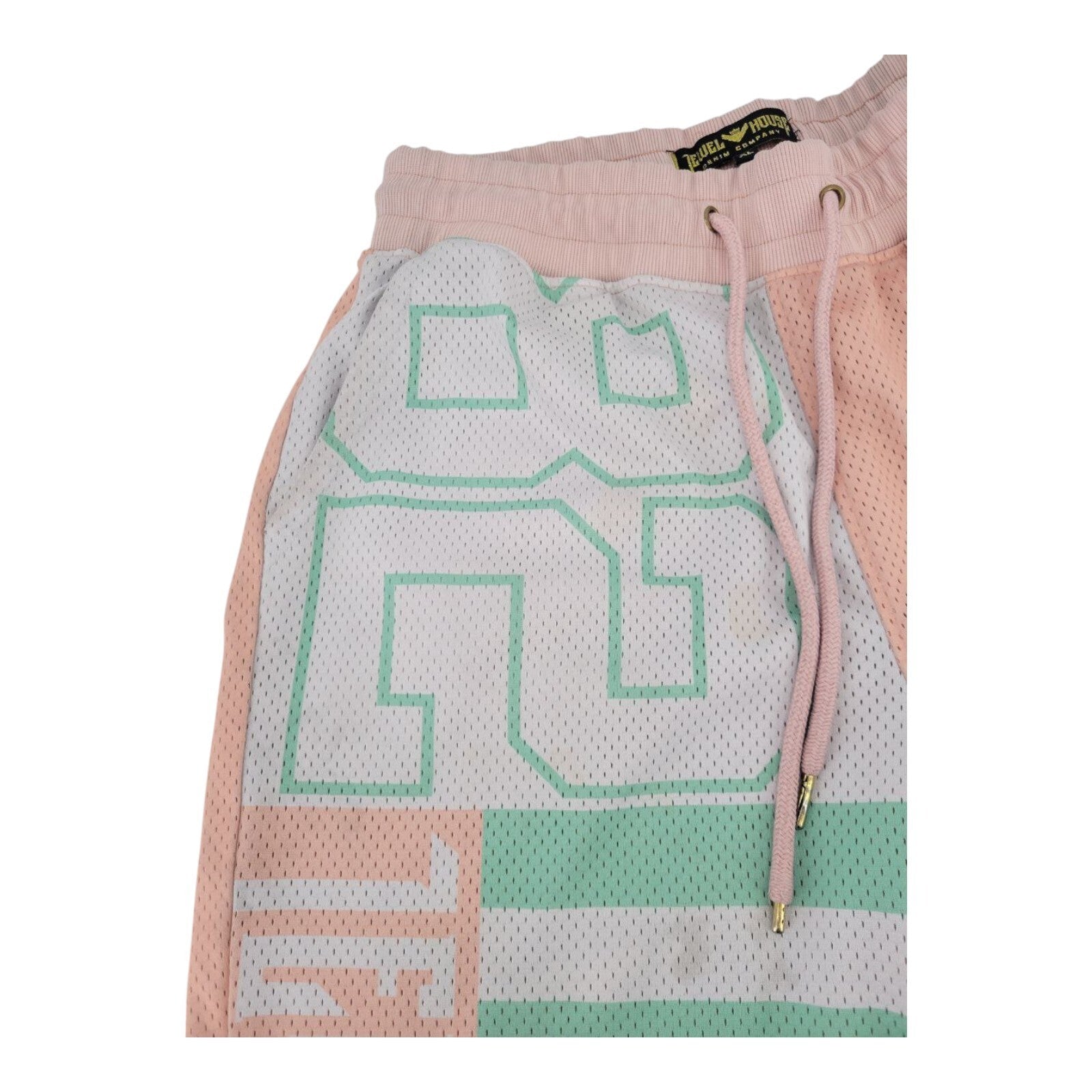 Jewel House Mesh Shorts Multicolor Drawstring Athletic Streetwear Size XL