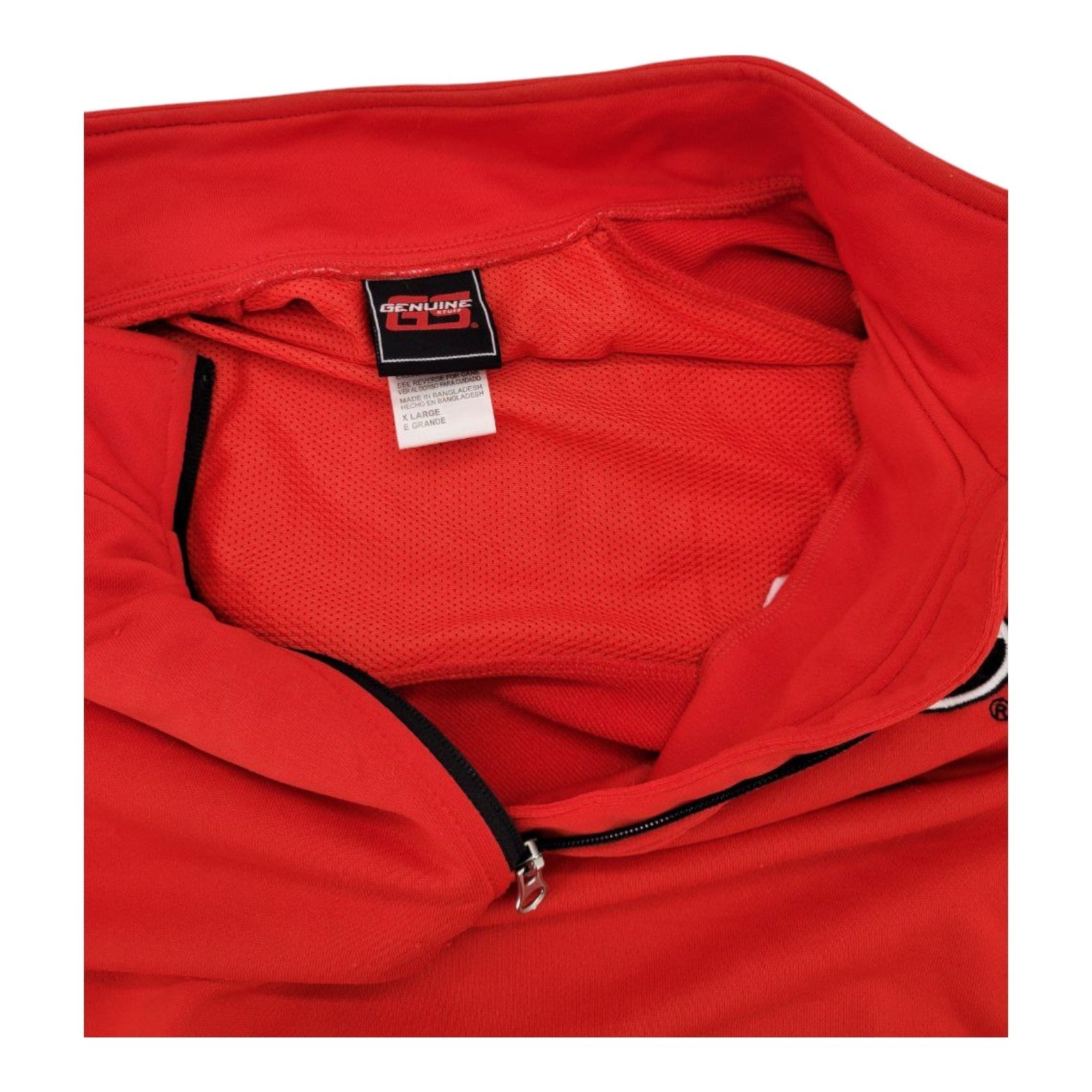 Georgia Bulldogs 1/4 Zip Pullover XL Red Black Zippers Logo Genuine Stuff
