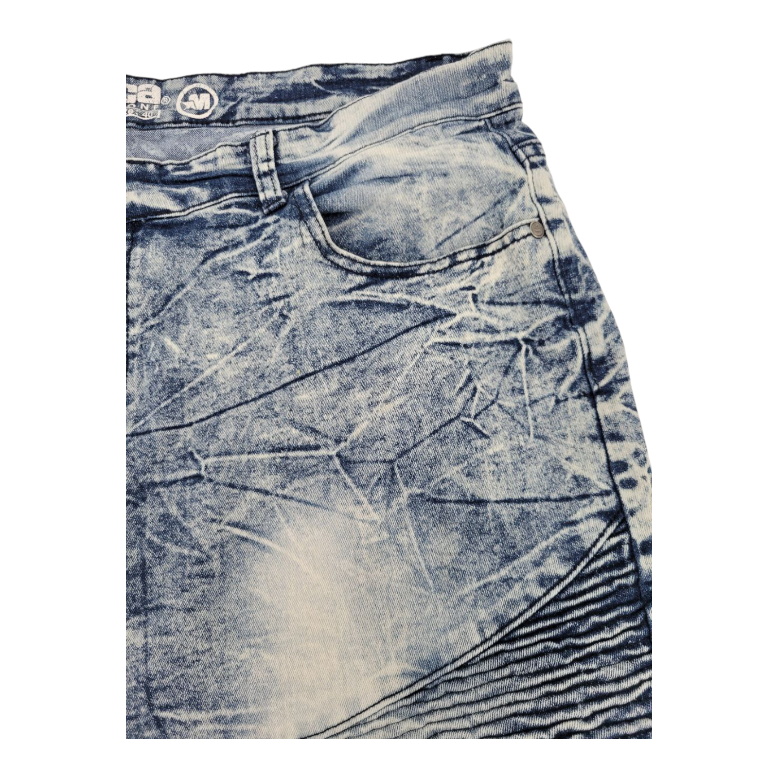 Mecca Since Day One Stretch Fit Acid Wash Denim Shorts Mens Size 40