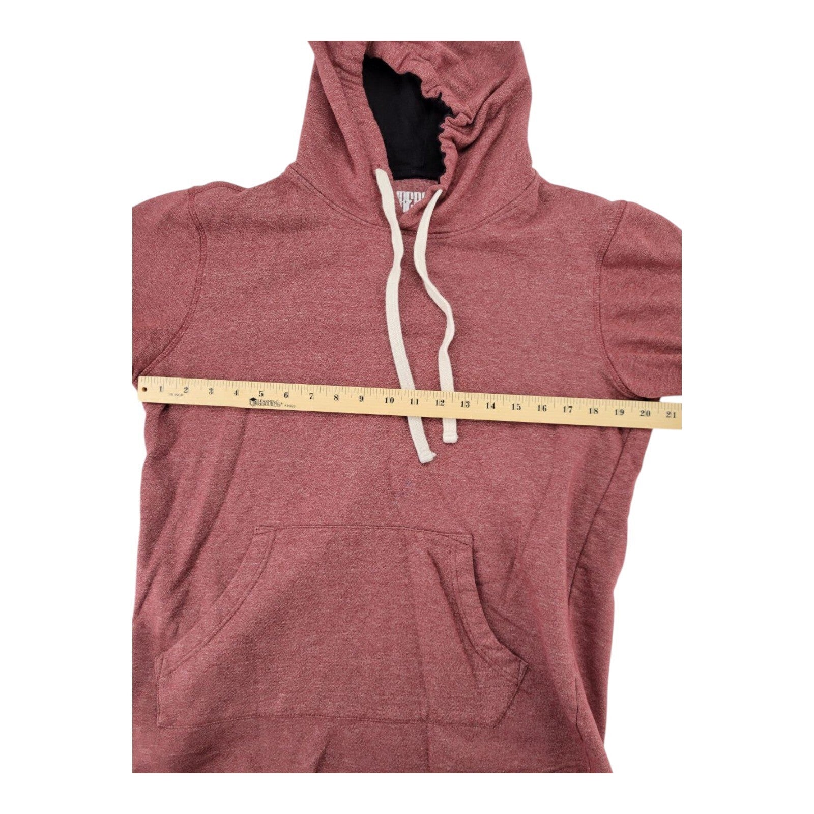 Libertador New York City Short Sleeve Hoodie Burgundy M Longer Length