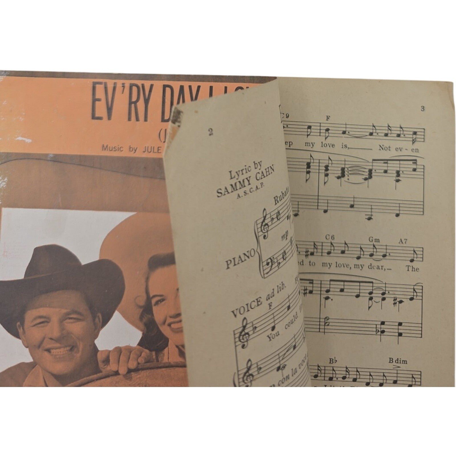 Ev'ry Day I Love You Vintage Sheet Music from Two Guys From Texas 1948 Harms