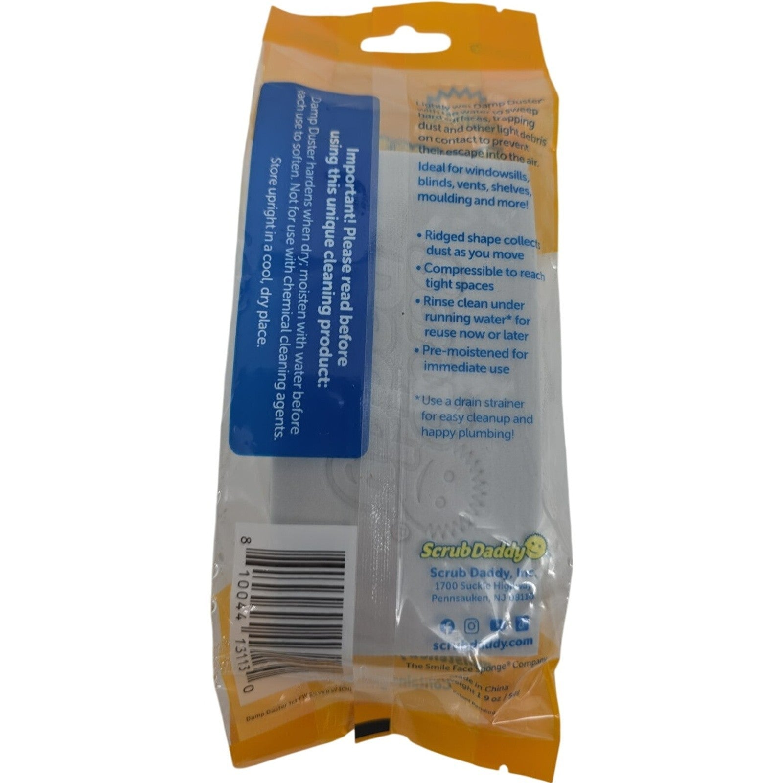 Scrub Daddy Damp Duster Reusable Dust Cleaning Sponge