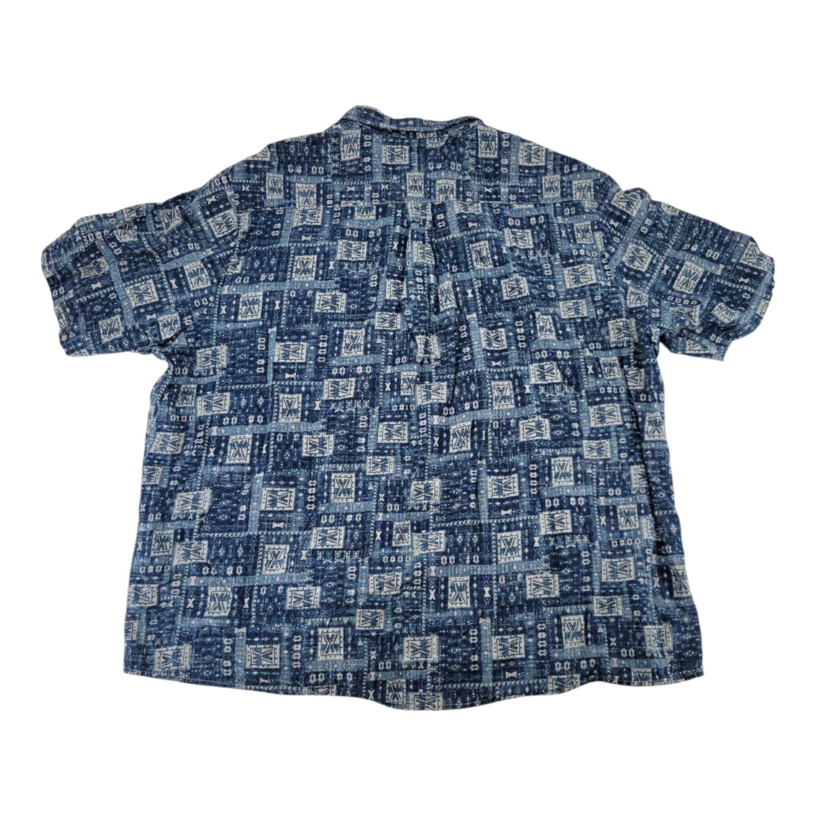 VatPave Men's Blue Hawaiian Shirt XXXL Short Sleeve Button Cotton