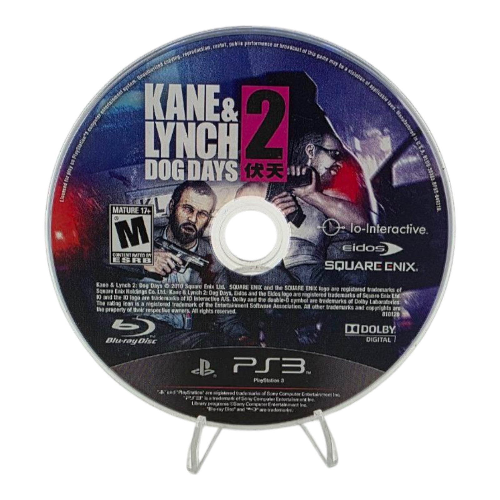 Kane & Lynch 2 Dog Days PS3 Complete with Manual Tested 2010