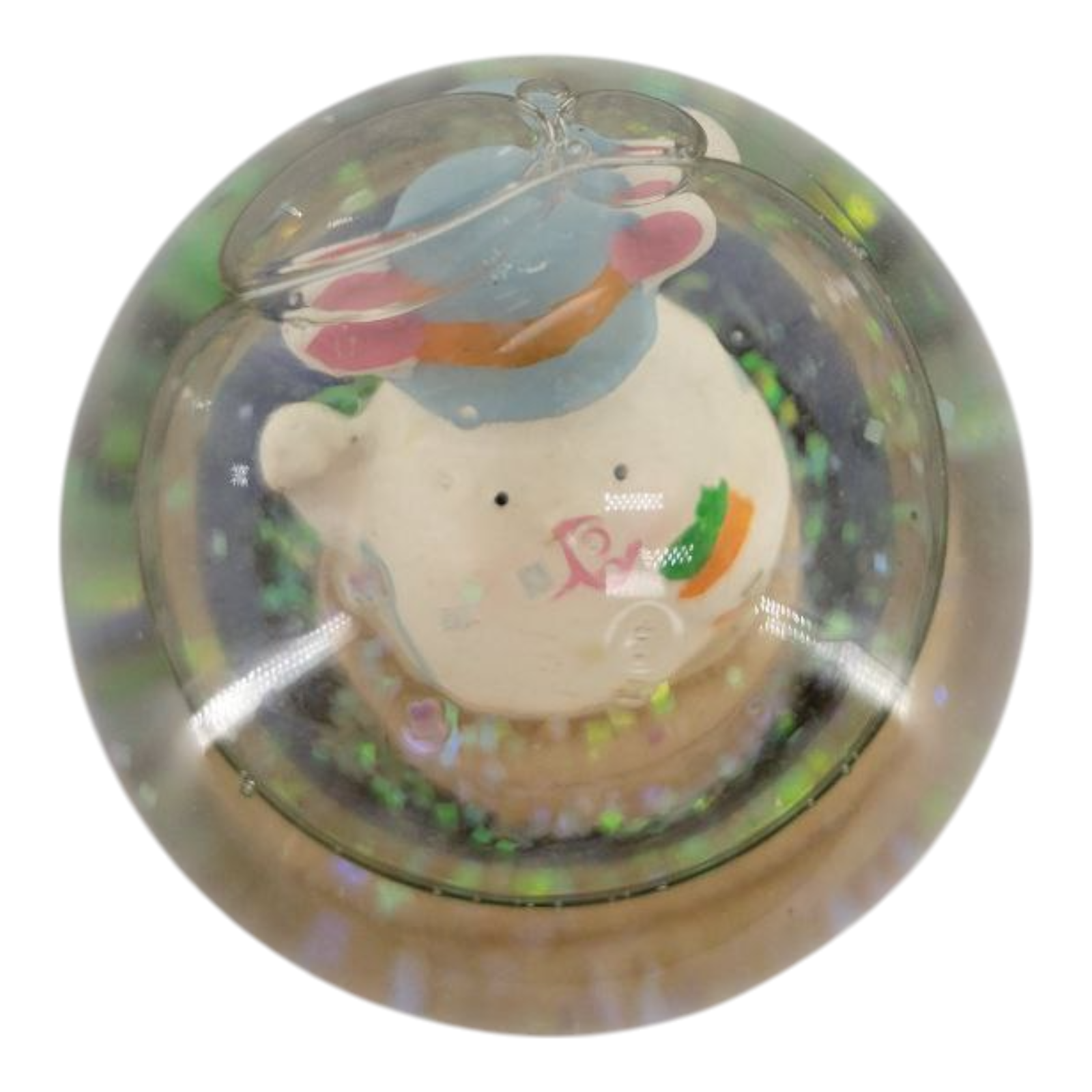 Dolgencorp Happy Easter Bunny Mini Snow Globe Purple Glitter Egg Decoration