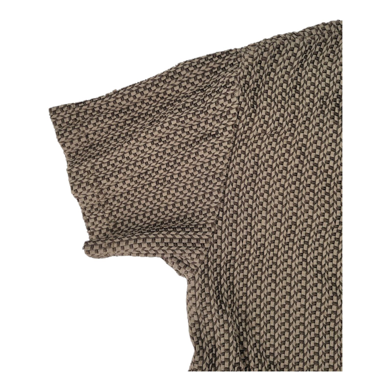 Positano by Charlie Lapson City Collection Brown Retro Textured Button Shirt 2X