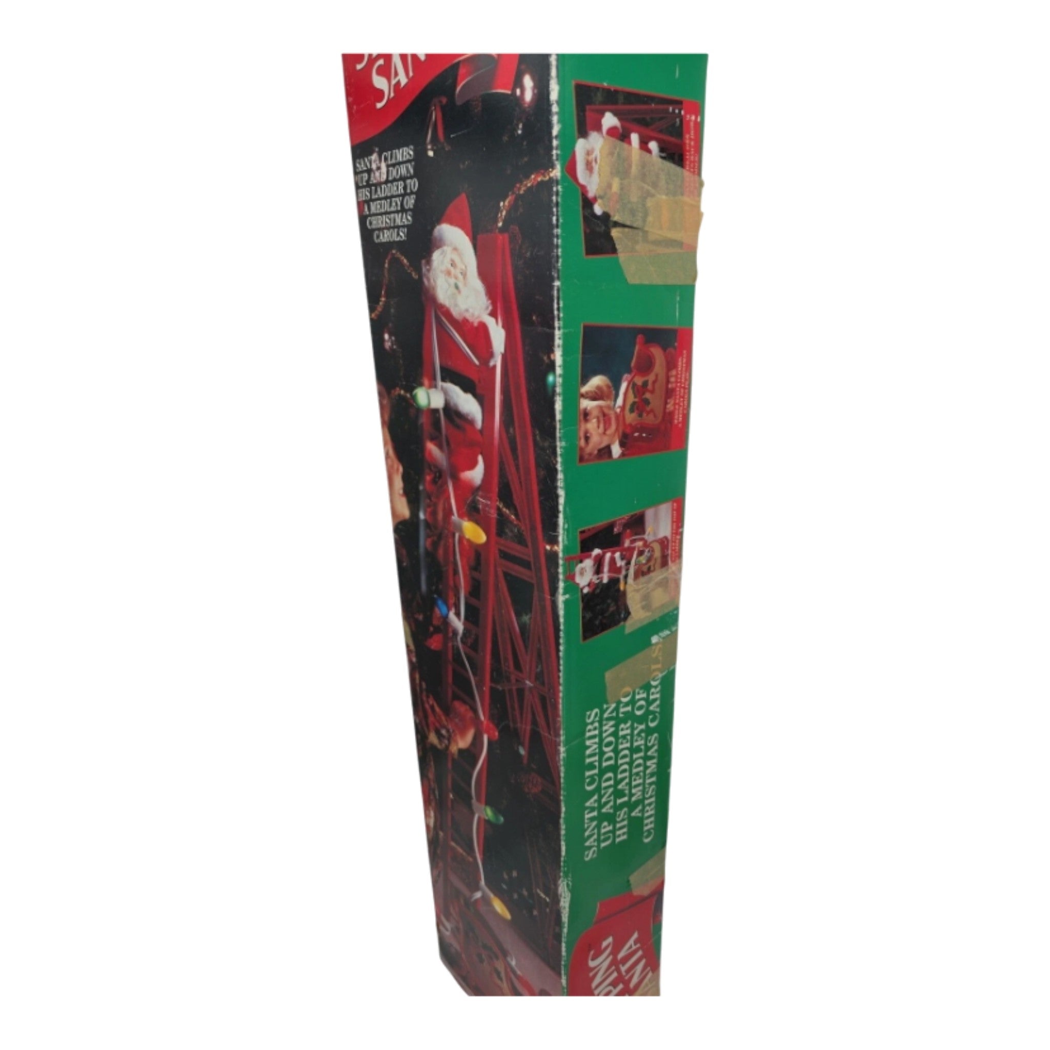 Mr. Christmas Stepping Santa Animated Climbing Ladder with Sleigh & Lights Music