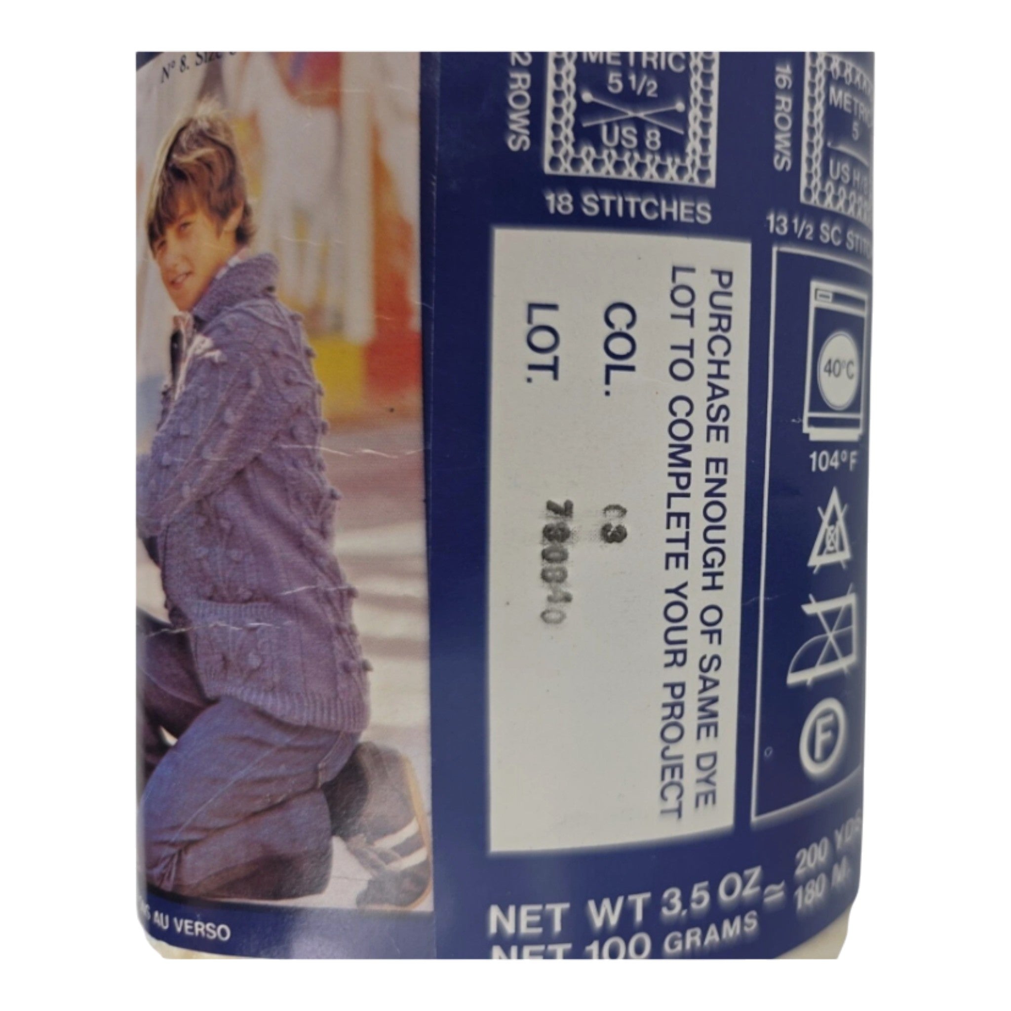 Vintage Pingouin Le Yarn Acrylic Wool Blend Knitting Yarn with Project Pieces