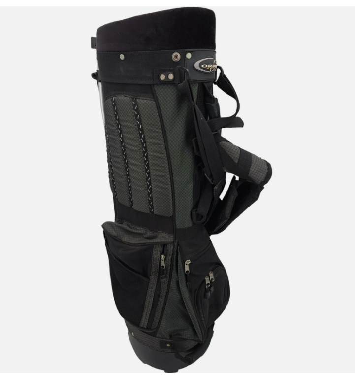 Orbit Four Divider Black Golf Bag With Carrying Strap And Stand