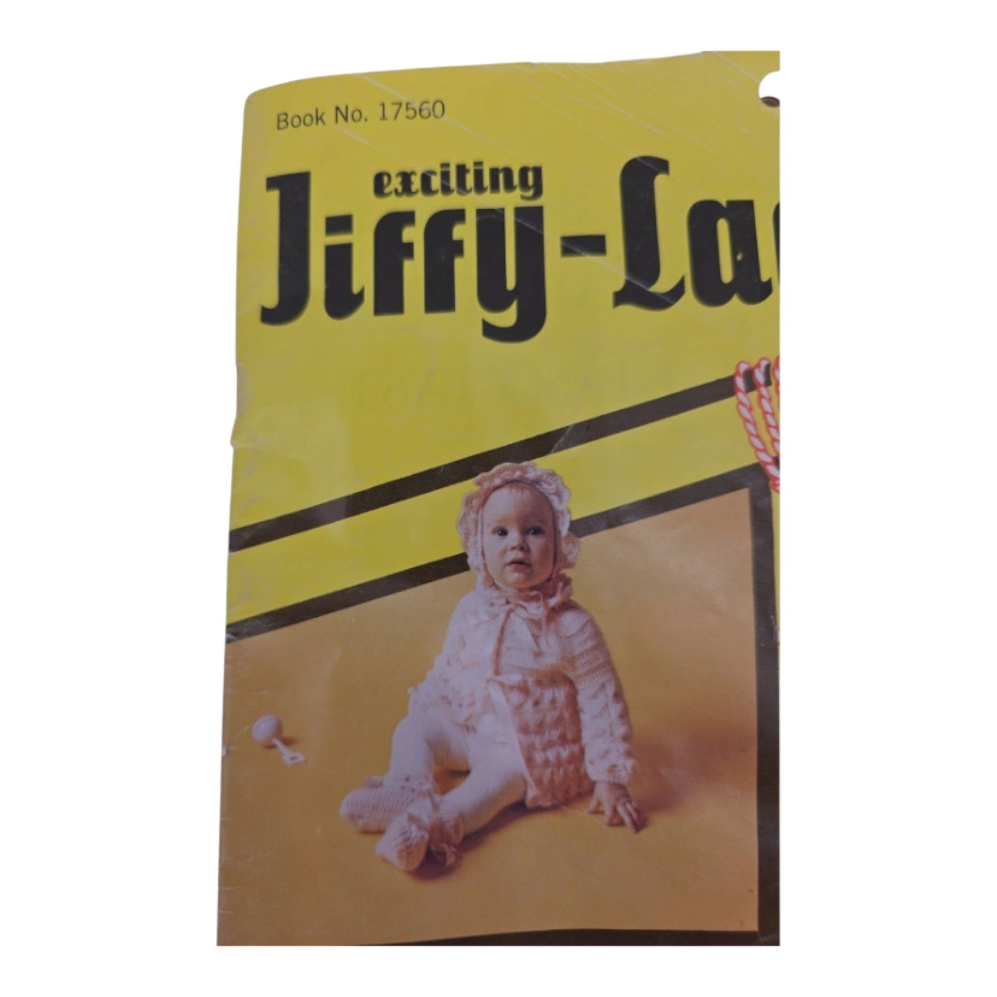 Vintage unfinished crochet baby outfit w/ Exciting Jiffy-Lace Crochet Pattern