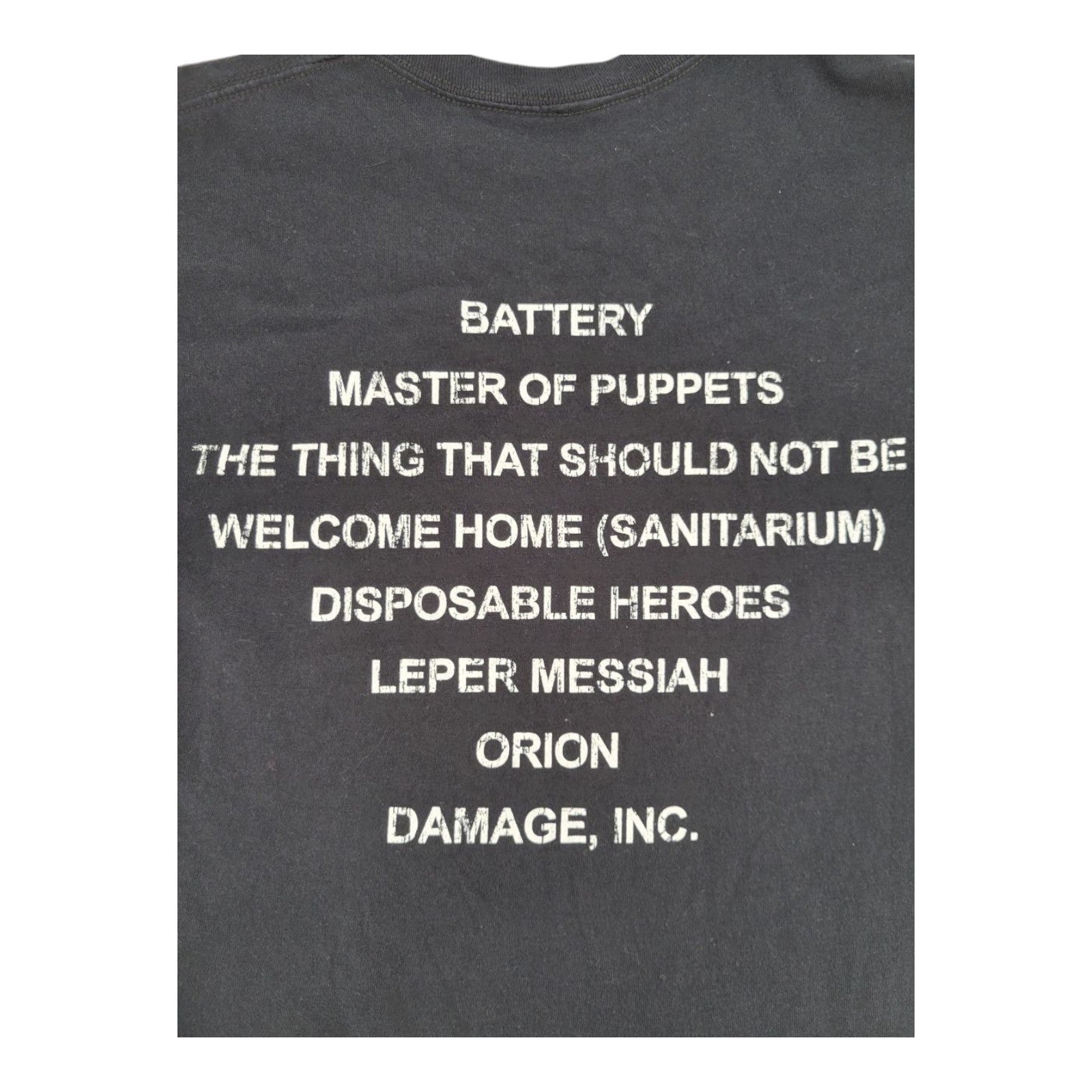 Metallica Master of Puppets T-Shirt Size M Black Cotton Vintage Look