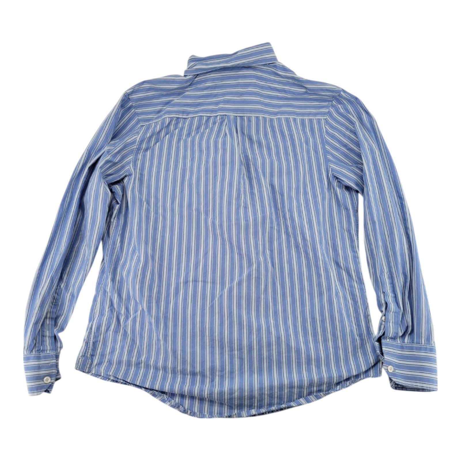 Mossimo Supply Co Mens Button Down Dress Shirt Blue White Stripe Long Sleeve L