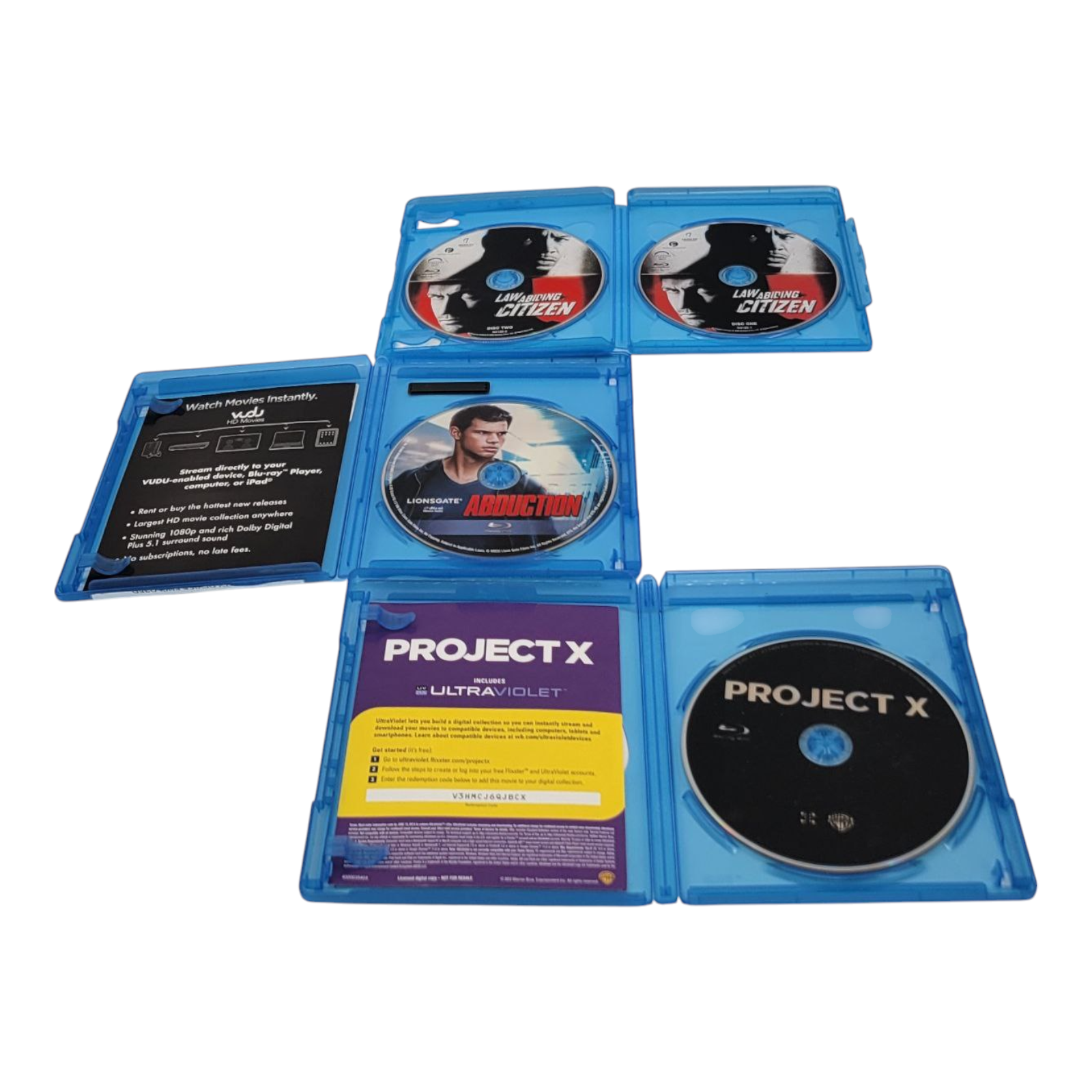 Law Abiding Citizen Abduction and Project X 3 Blu Ray Bundle
