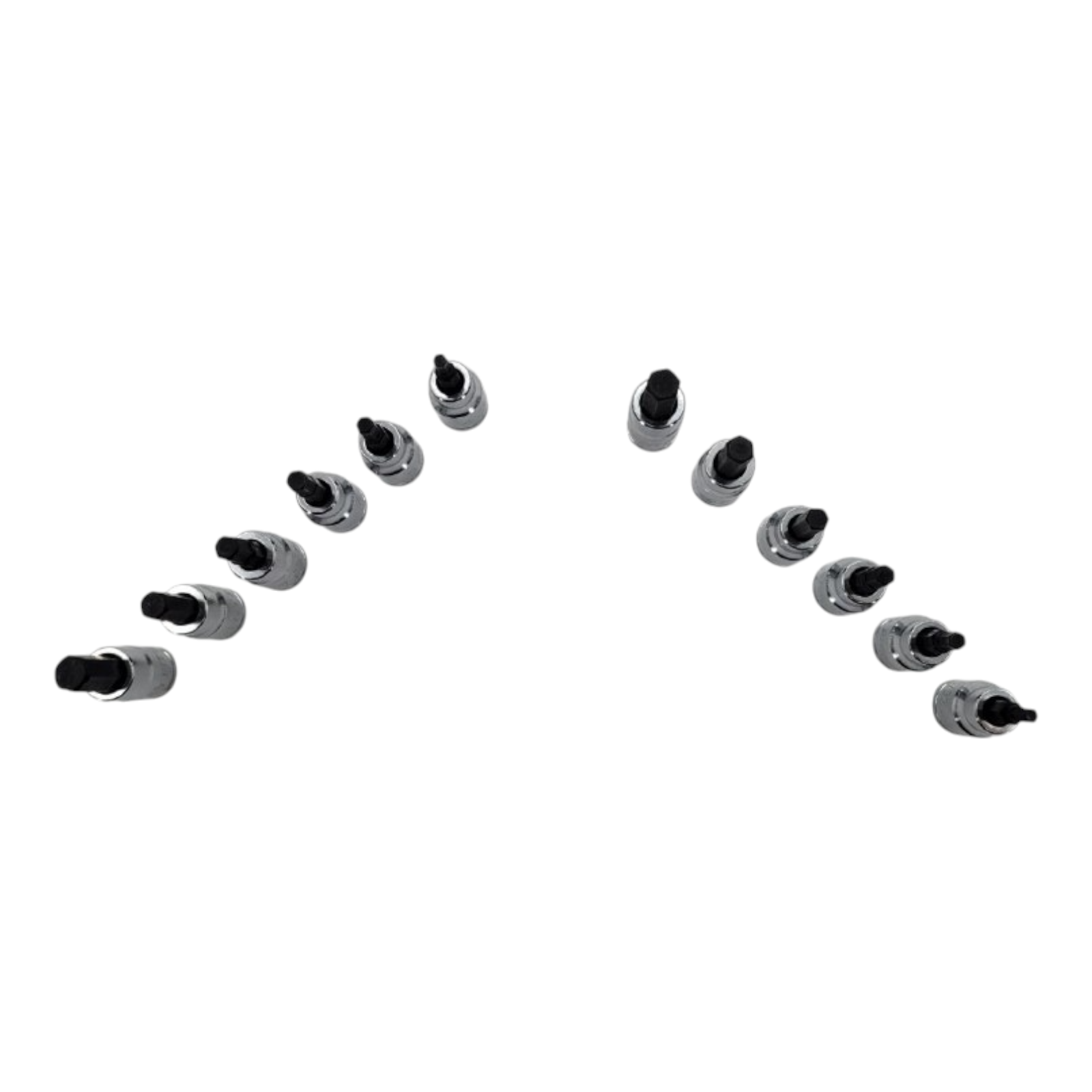 Pittsburgh 12pc Hex Bit Socket Set SAE Metric 3/8" Drive S2 CR-V