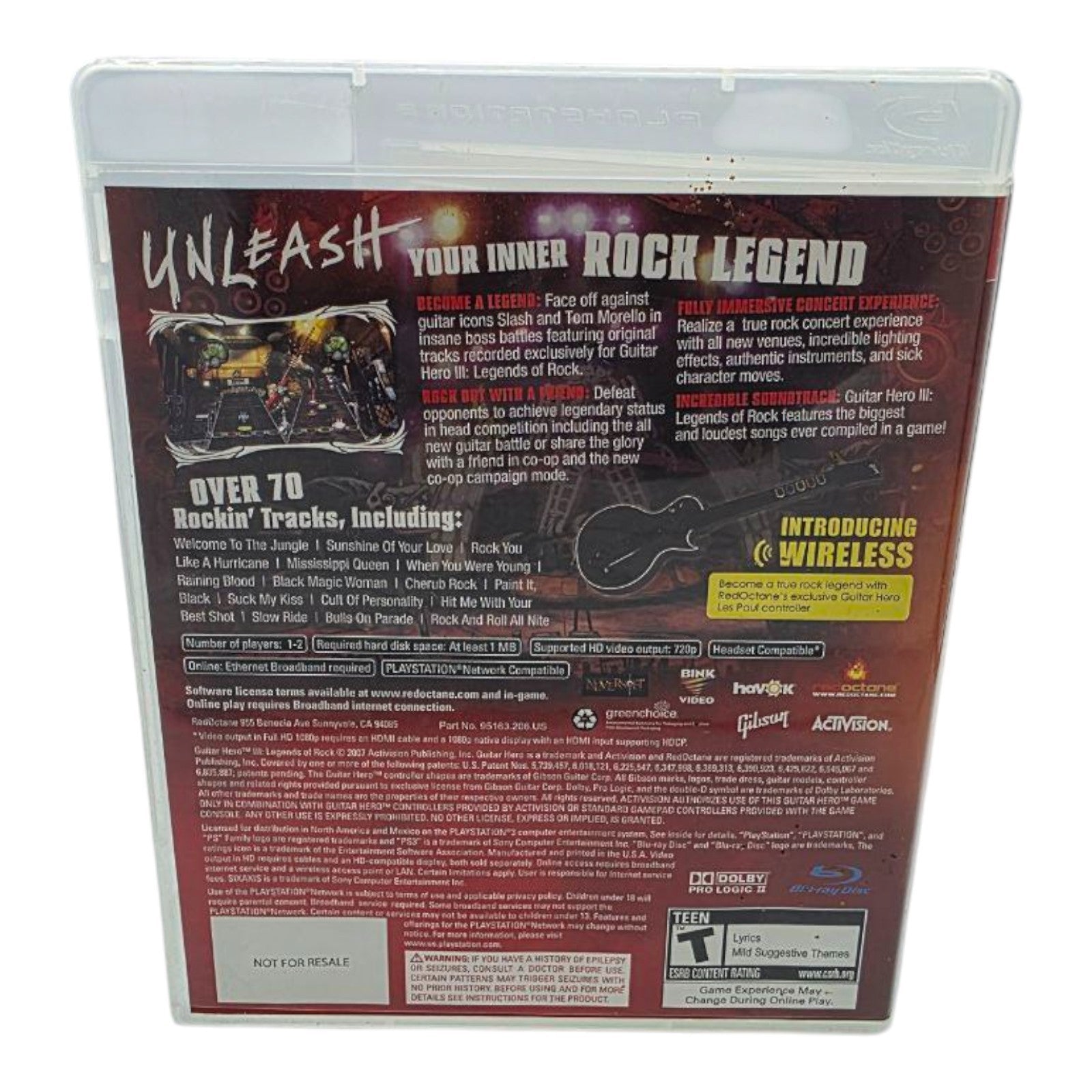 Guitar Hero III Legends of Rock PlayStation 3 PS3 Game Complete- Not For Resale