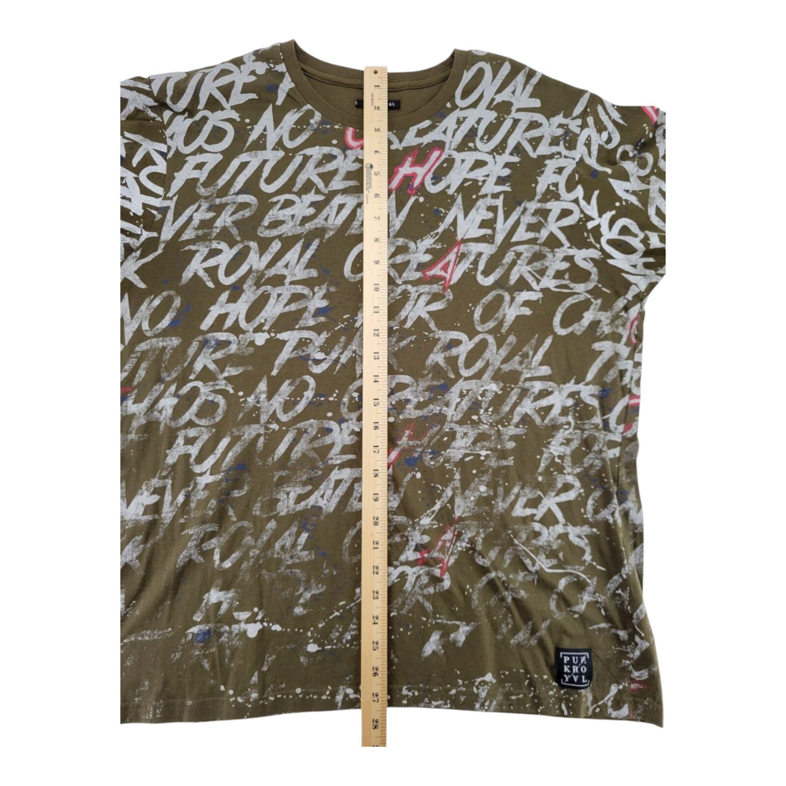 Punk Royal Olive Graphic Streetwear T-Shirt All Over Print XL