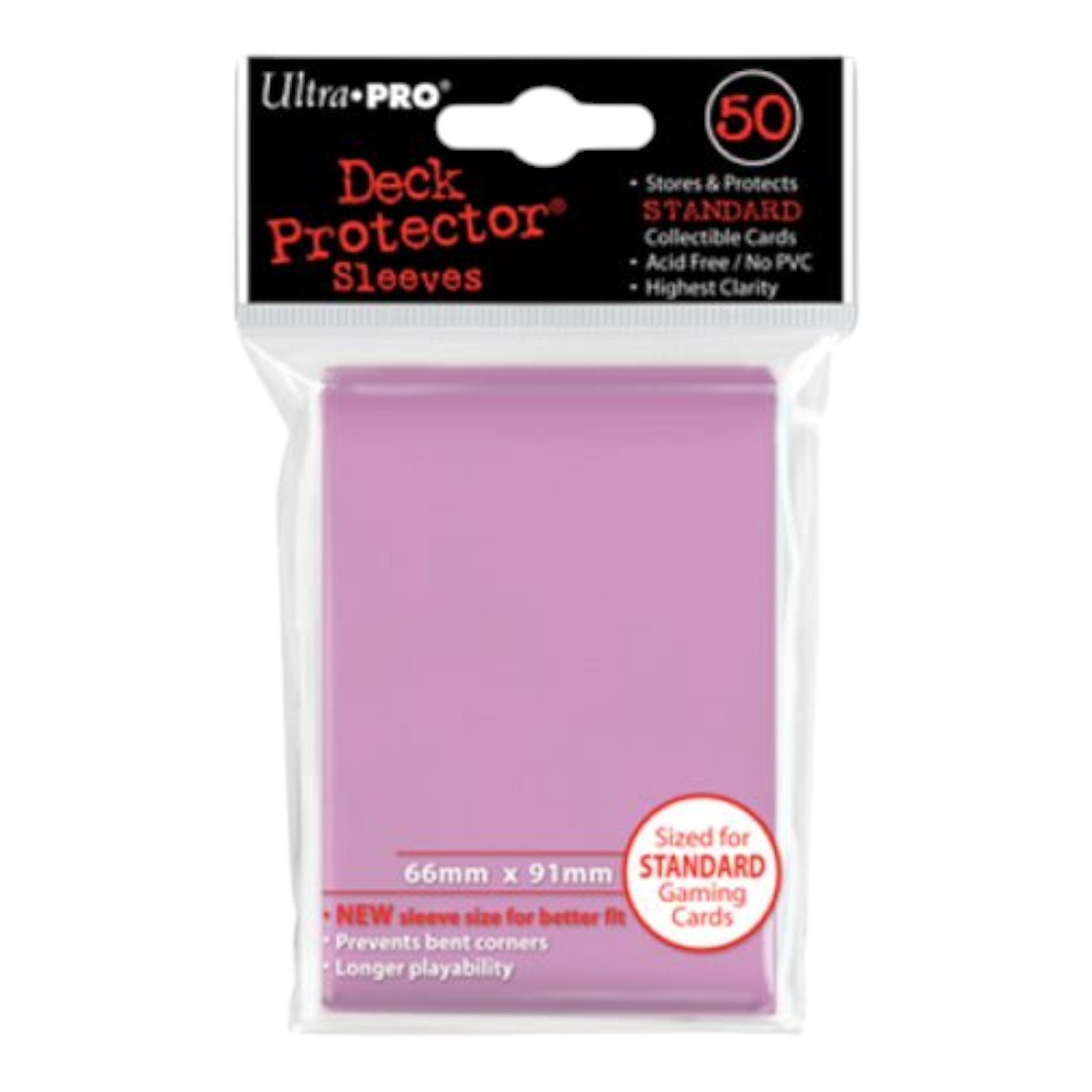 Ultra Pro Gloss Solid Pink Deck Protector Sleeves 50 Count Standard Size