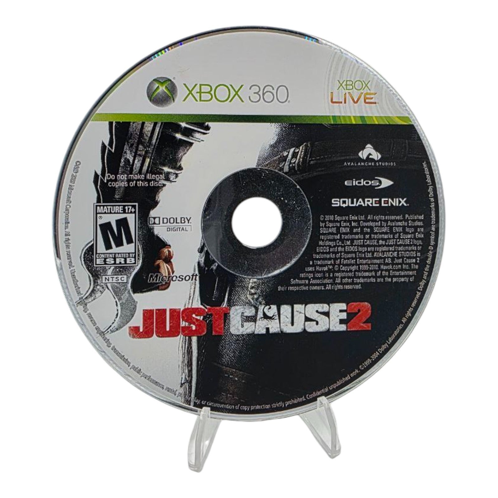 Just Cause 2 Xbox 360 Complete 2010 Square Enix No Manual