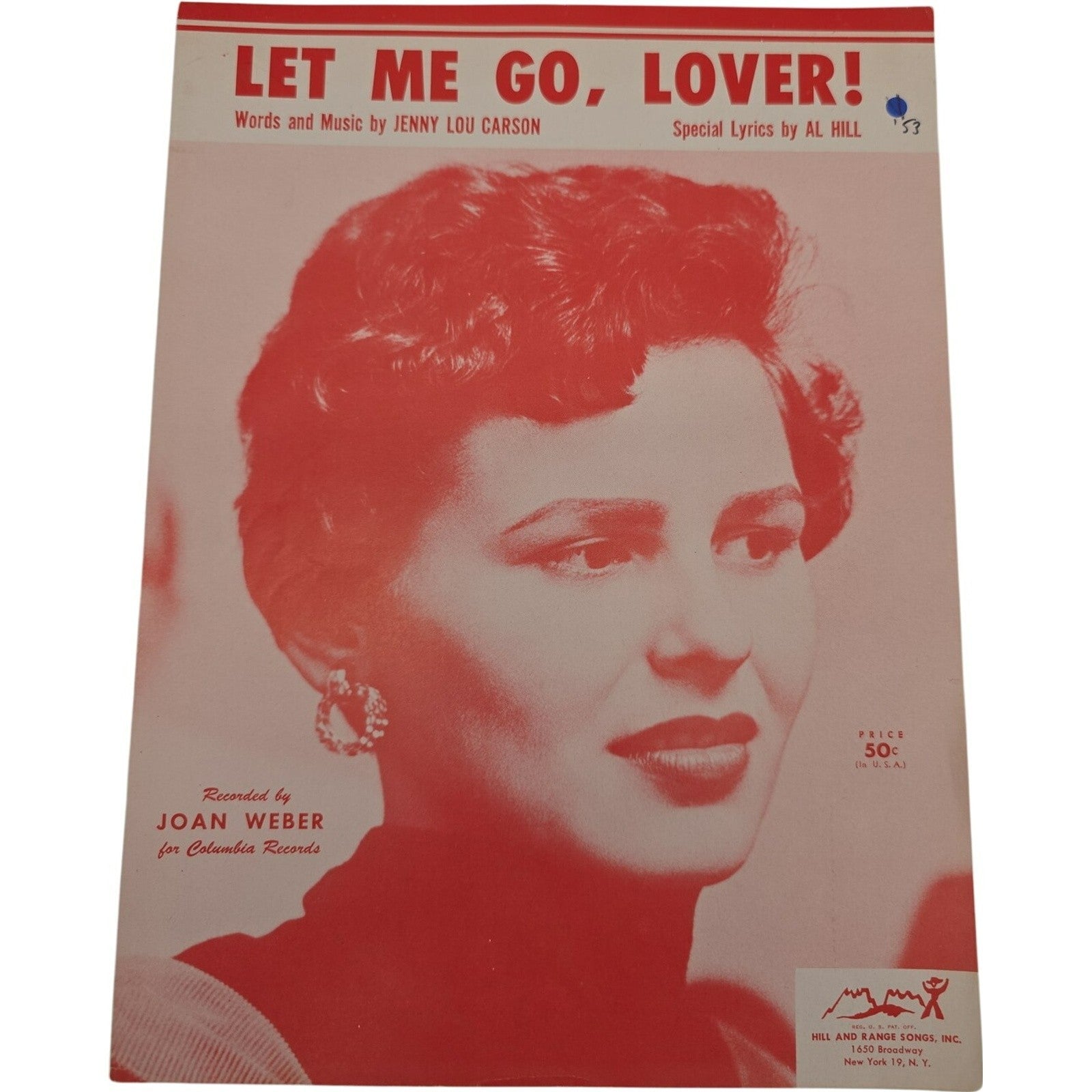 Lot of 2 Vintage 1956 Sheet Music The Benny Goodman Story and Let Me Go Lover