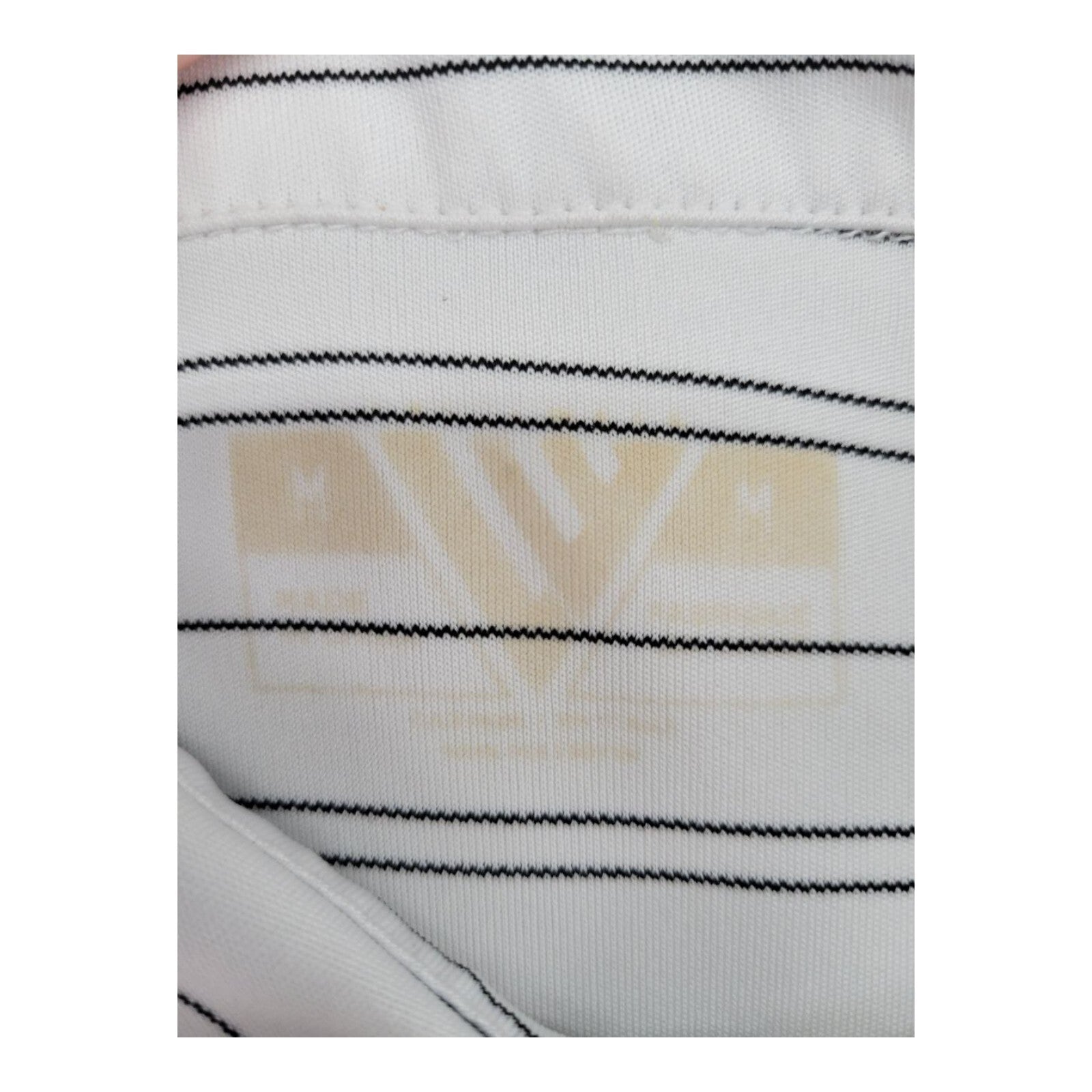 Levelwear Detroit Red Wings Polo Shirt White Black Striped Size M