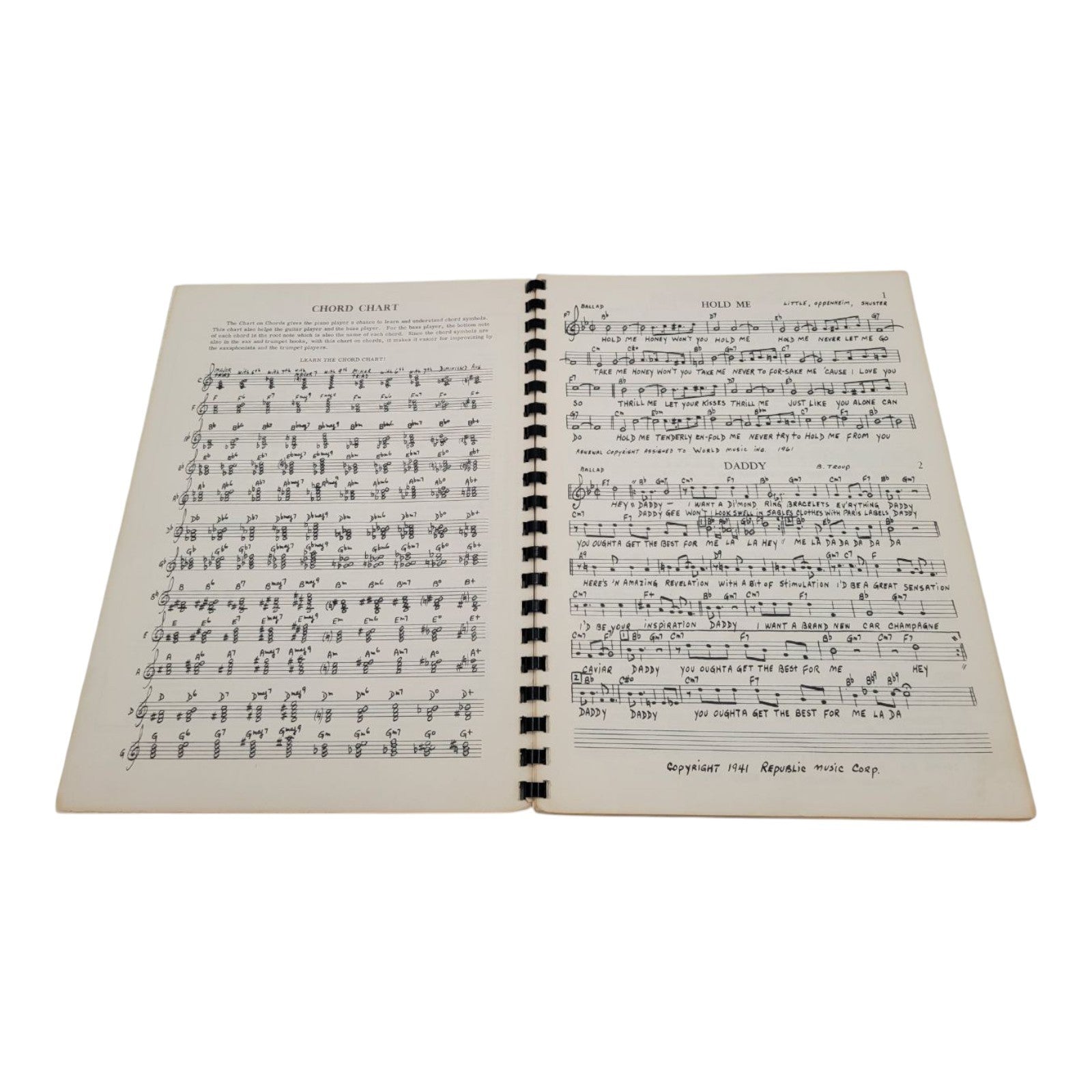 The Musicians Fake Book Vol 1 C Book Dance Band Library 117 Arrangements 1962