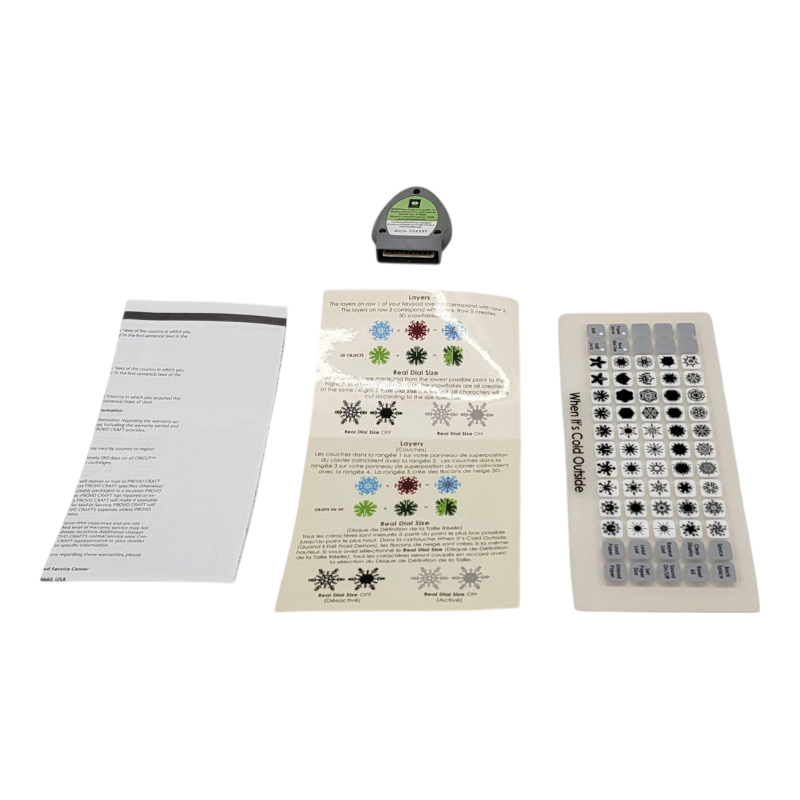 Cricut Cartridge When Its Cold Outside 2009-2010 No Box and Instruction Book