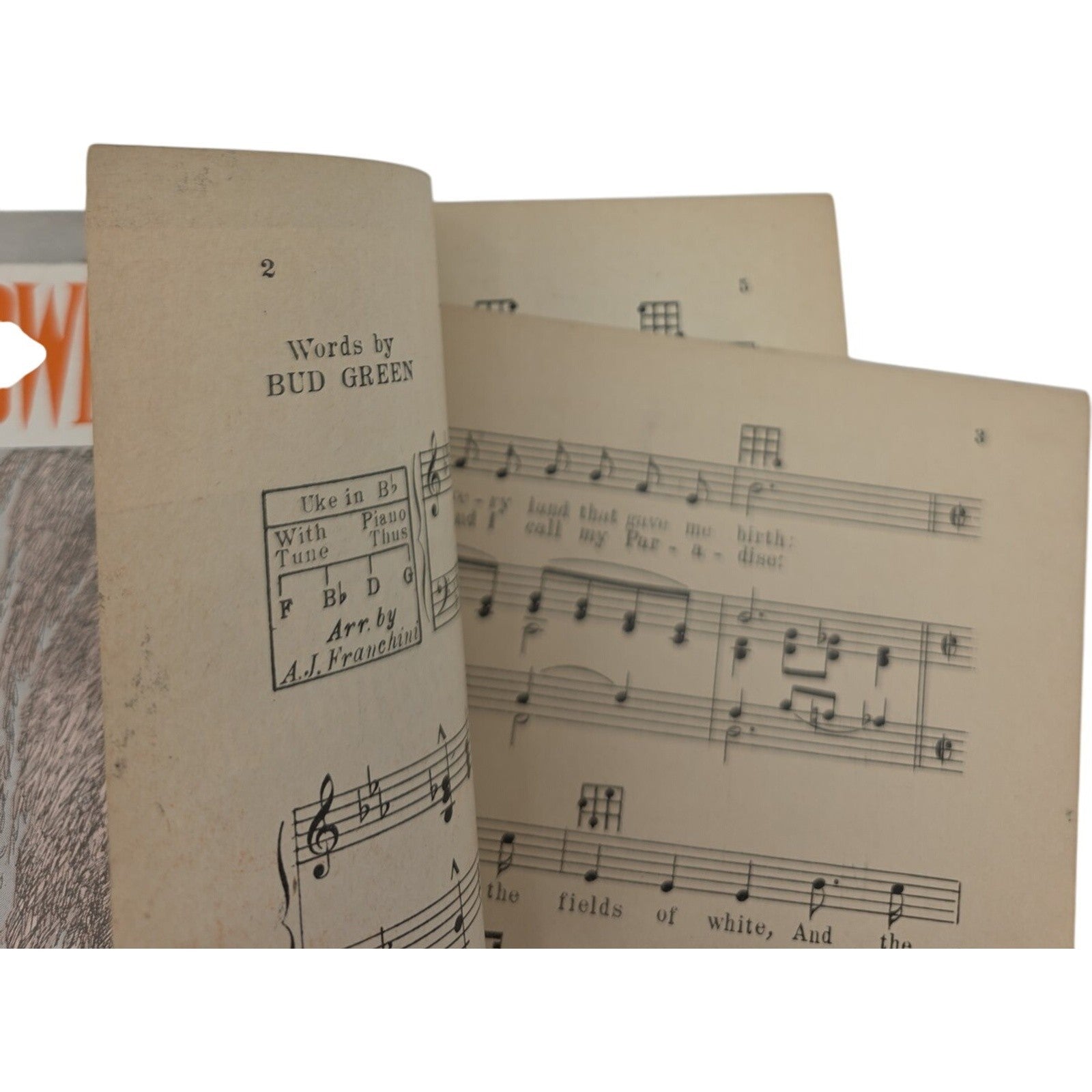 1927 Vintage Sheet Music Away Down South in Heaven Bud Green Harry Warren