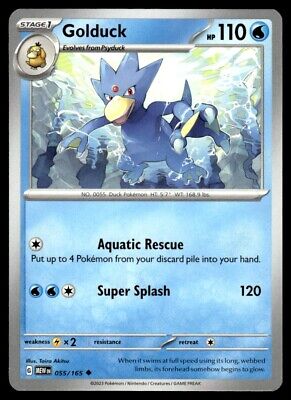 Pokemon 2023 Scarlet & Violet 151 Golduck Uncommon #55 Near Mint Card