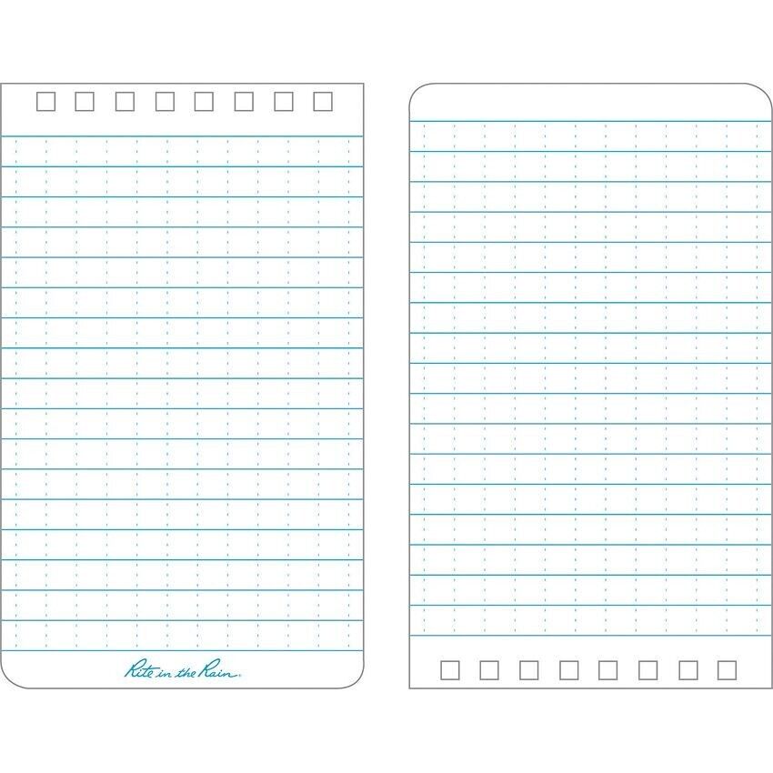 Rite in the Rain Notebook 235 Top Spiral Waterproof All Weather 3" x 5" Blue