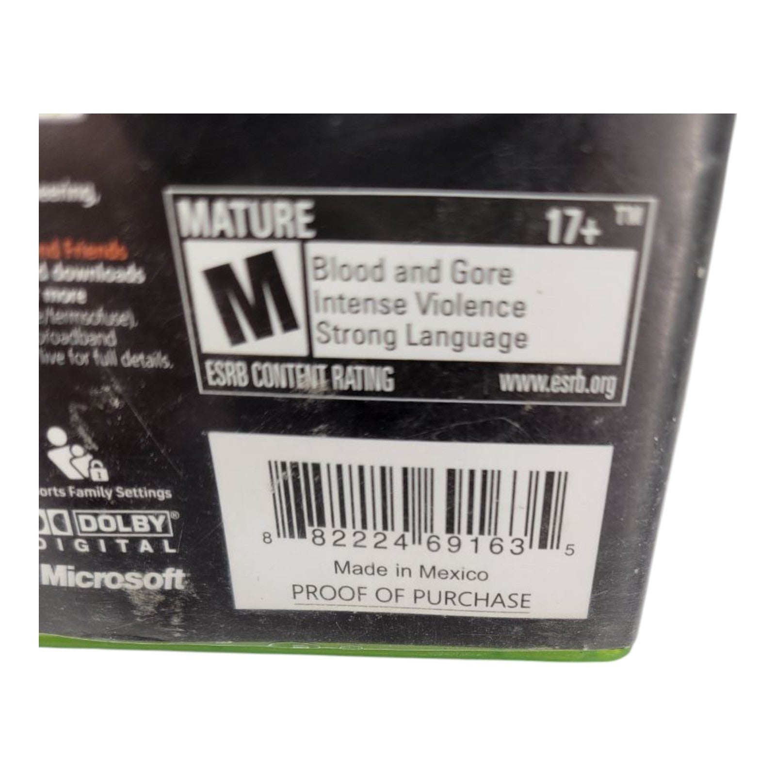Microsoft Epic Games XBOX 360 XBOX Live Gears Of War 2 NTSC No Disc