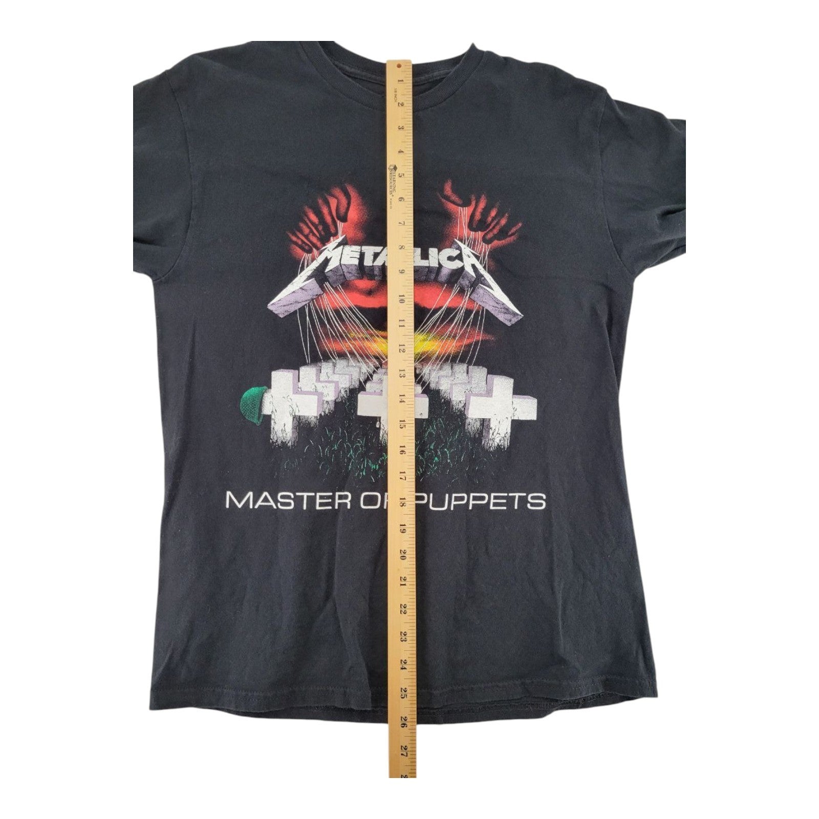 Metallica Master of Puppets T-Shirt Size M Black Cotton Vintage Look