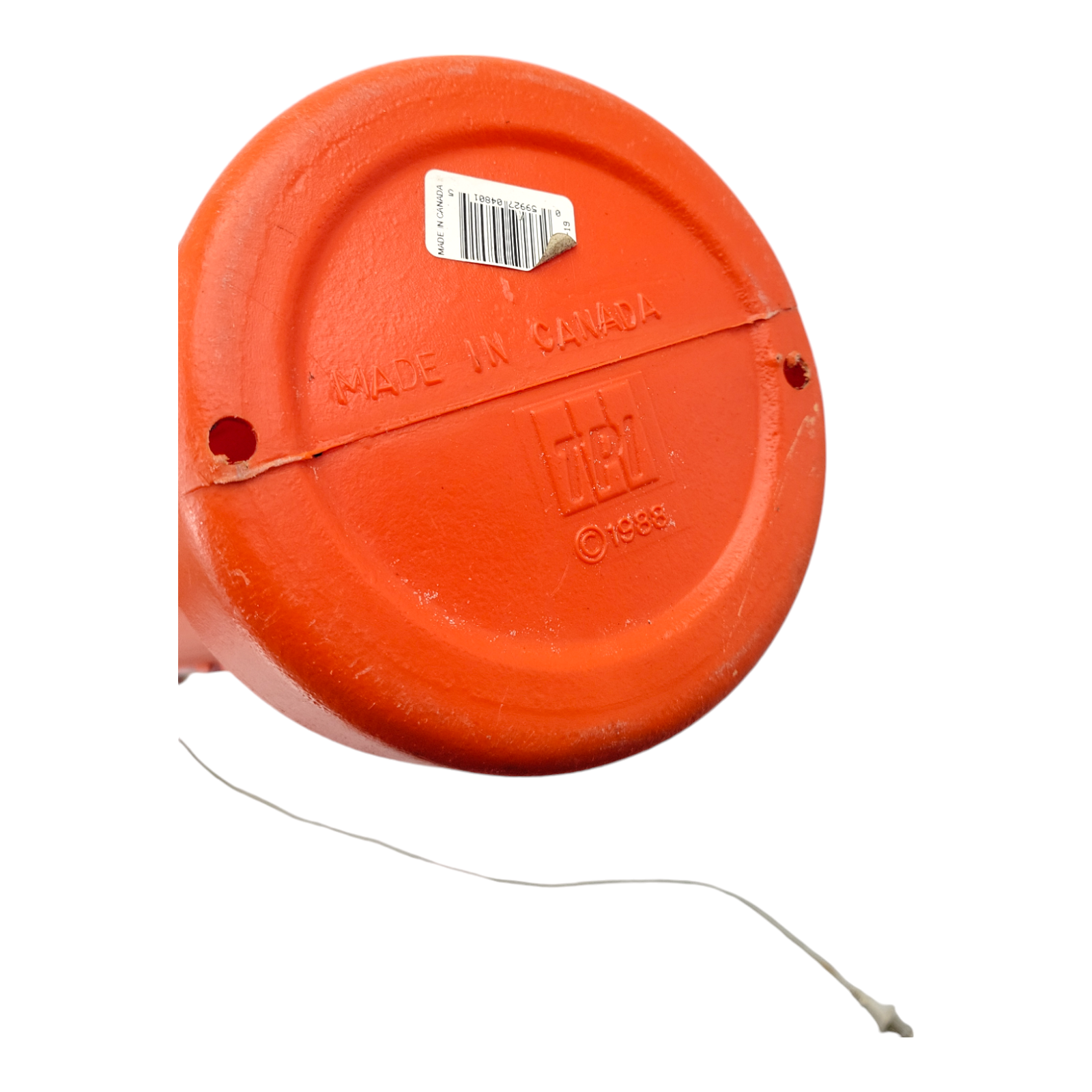 1988 TPI Blow Mold Noel Frosted Top Red Christmas Candles 39" Decor