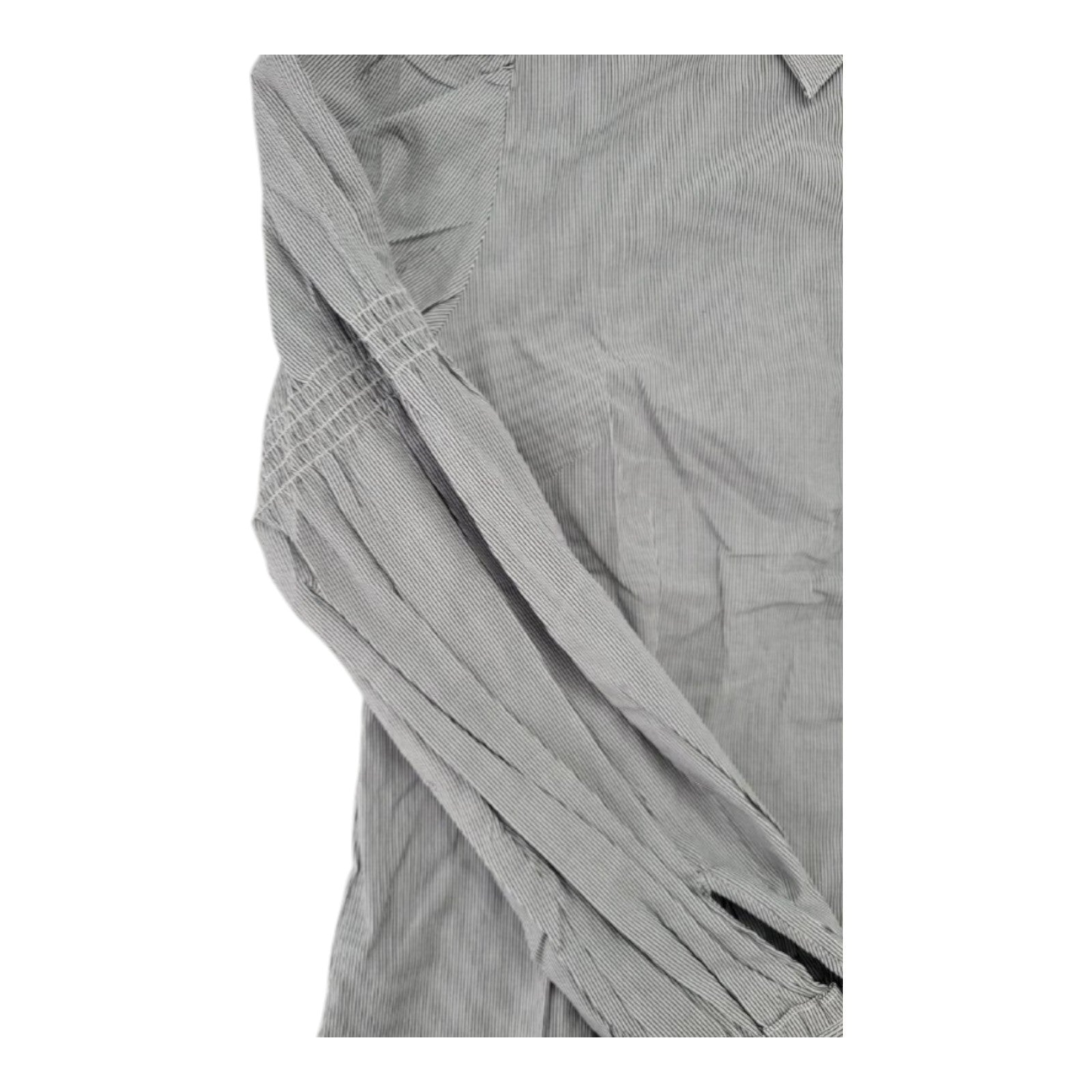 Lark & Ro Women's Black White Striped Button Down Shirt Collared Long Sleeve XL