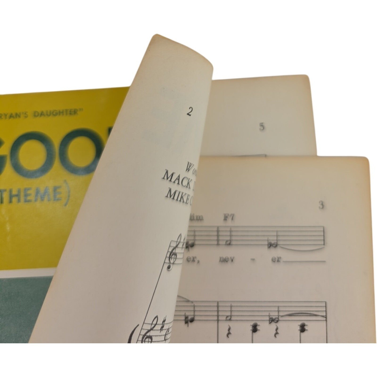 It Was a Good Time Rosy's Theme 1970 Vintage Sheet Music by Jarre David & Curb