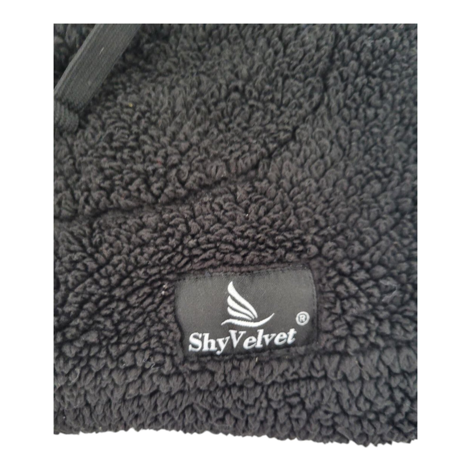 Shy Velvet Black Fleece Balaclava Wind Resistant Winter Face Mask
