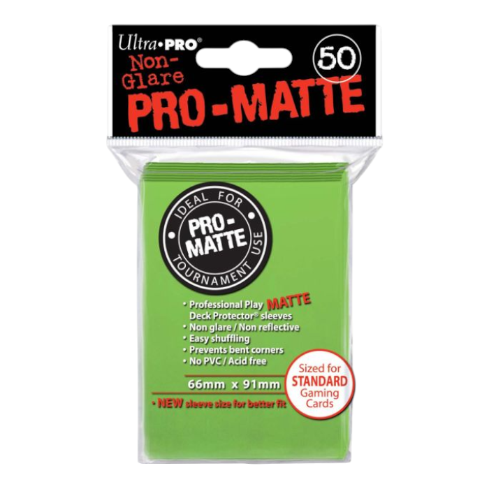 Ultra Pro Matte Lime Green Standard Deck Protector Sleeves – 50 Count
