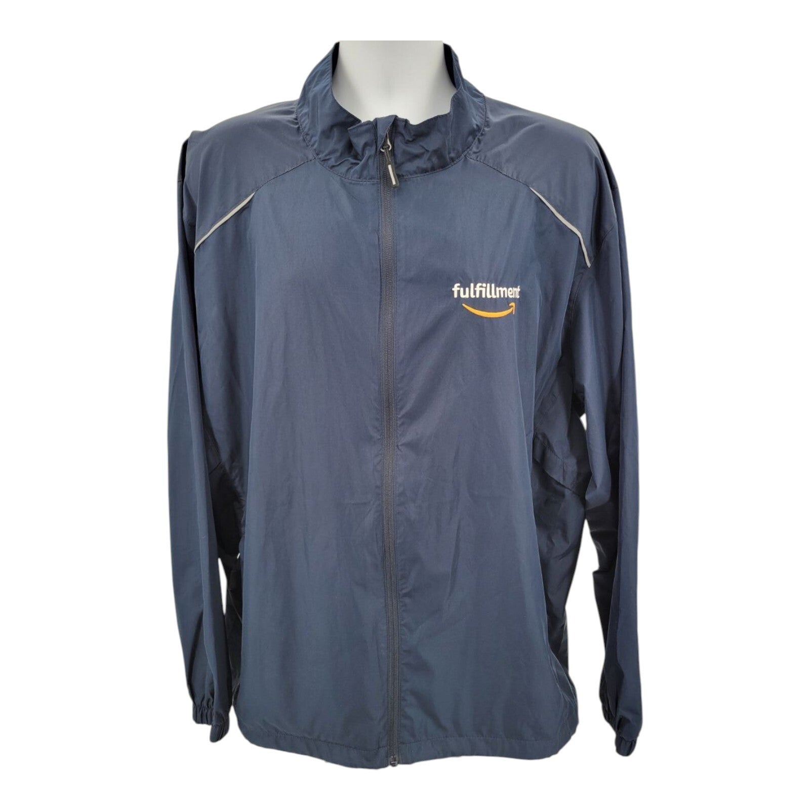 Core 365 Amazon Fulfilment Blue Jacket Zippered Front w/ Pockets Mens 2XL