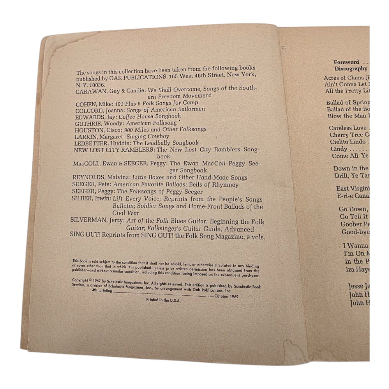 Folksong Festival 47 Favorites to Play and Sing Vintage Music Songbook