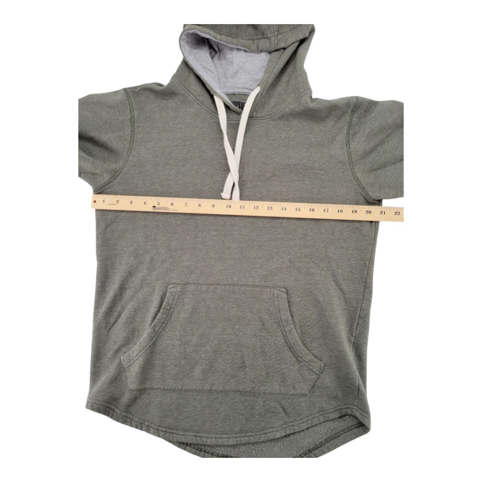 Libertador New York City Short Sleeve Hoodie Olive Green S Longer Length