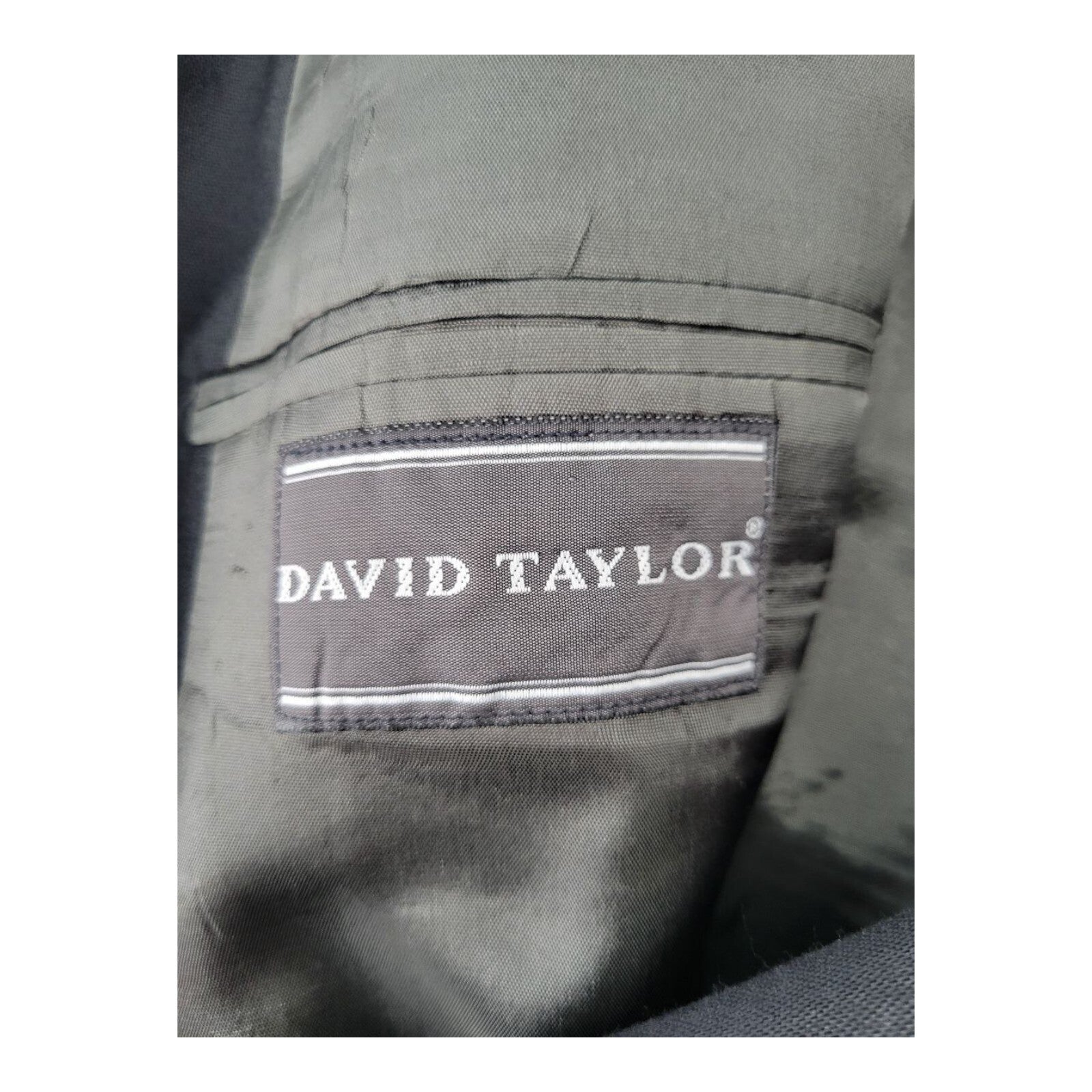 David Taylor Mens Classic Black 2 Button Jacket Blazer