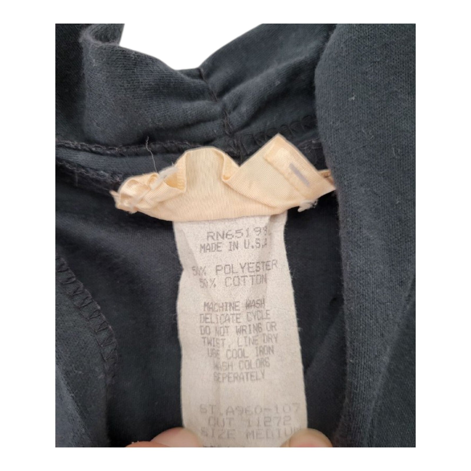 Randy With Love California Black Draped Button Front Sleeveless Top Size M