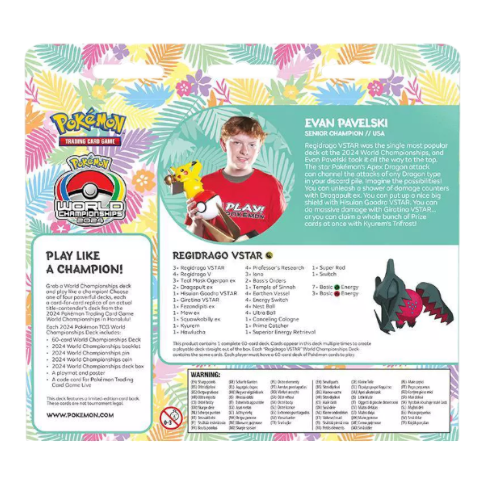 Pokémon TCG 2024 World Championships Deck Evan Pavelski Regidrago Vstar