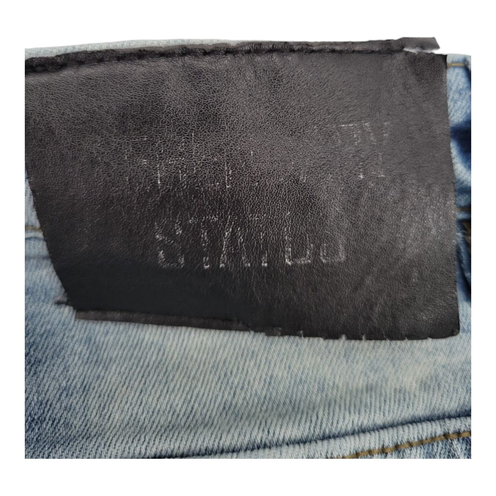 Legendary Status Mens Distressed Moto Blue Stretch Denim Jeans 38x29