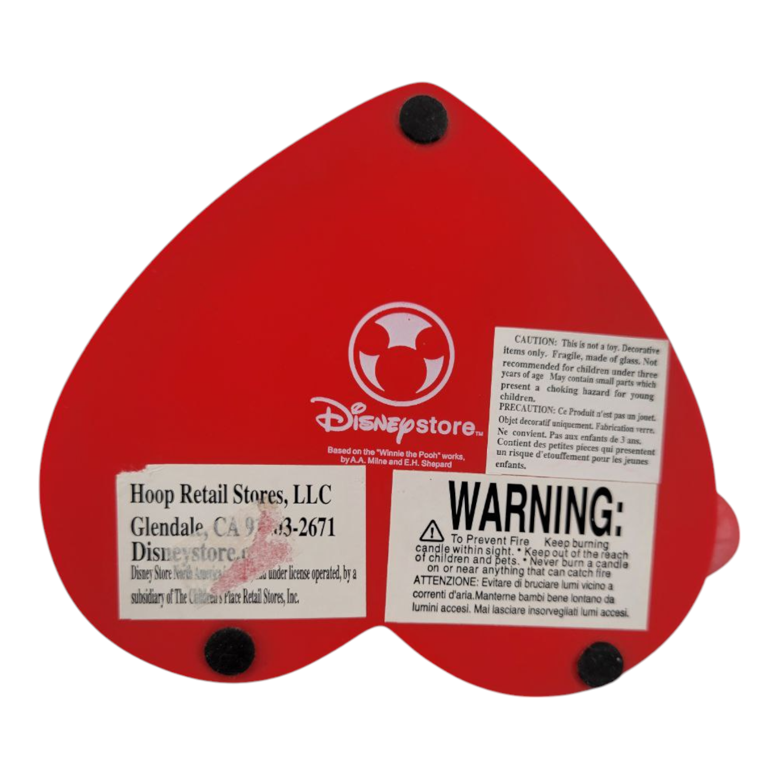 Disney Winnie the Pooh Valentine Heart Candle Holder Pals 4 Ever