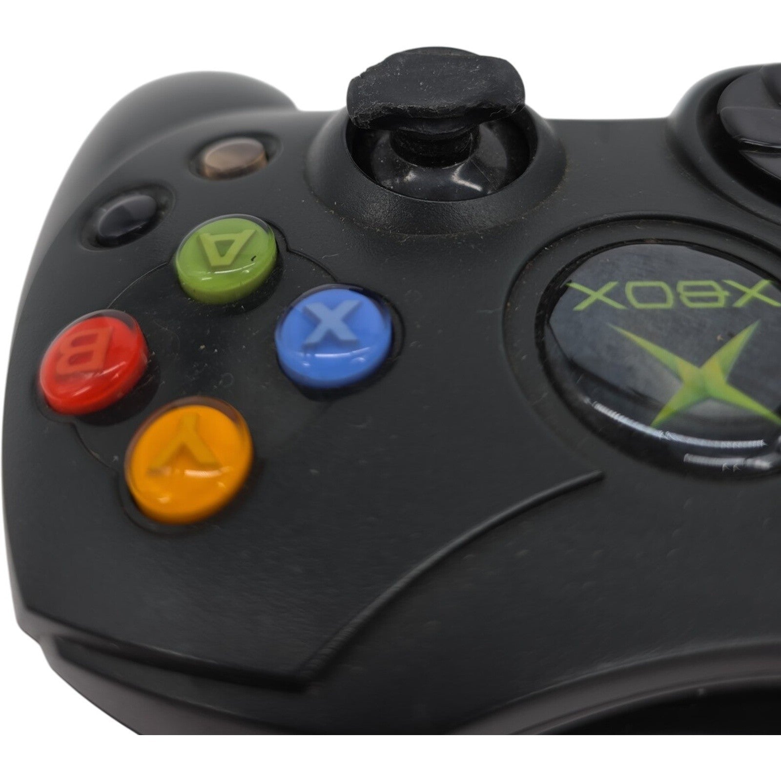 Microsoft Xbox Controller S Black Wired Gamepad Original for Parts Only