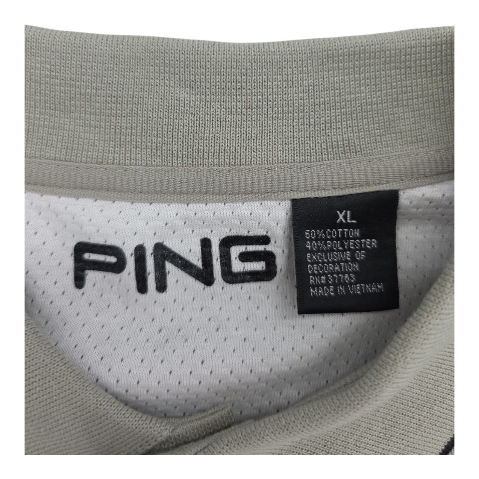 PING Capital City Group Polo Shirt Light Gray Cotton Blend Men’s XL NWT