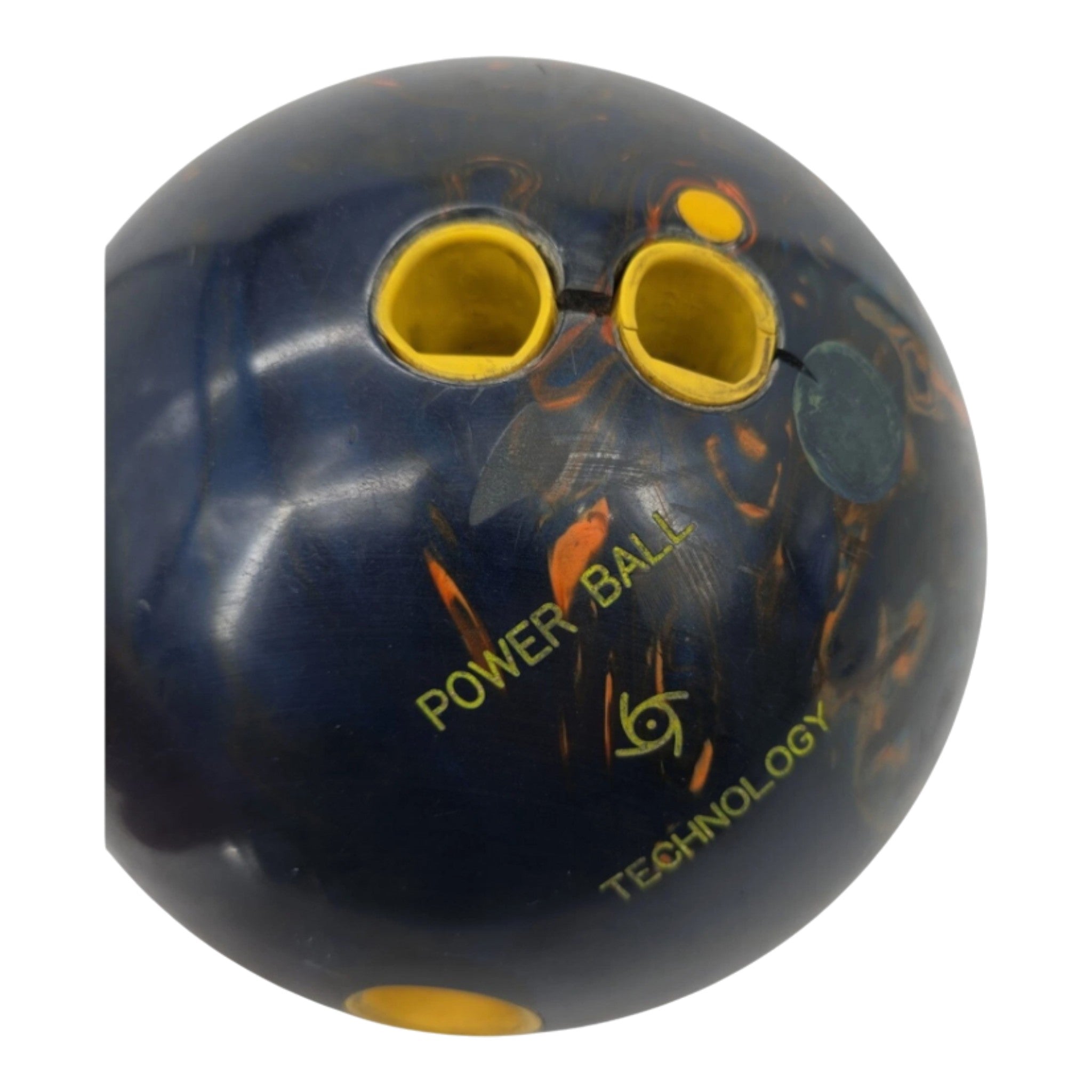 Storm Eraser PBT Power Ball Technology Bowling Ball Blue Orange Swirl Made in US