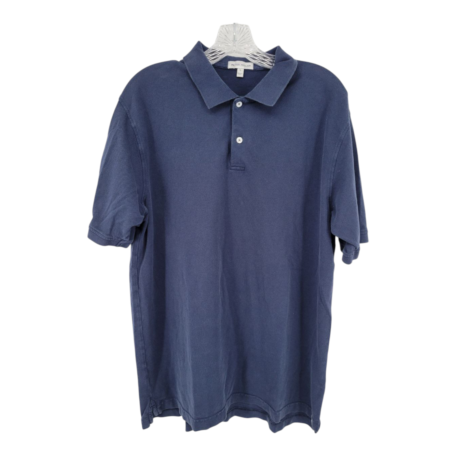 Peter Millar Navy Blue Cotton Polo Shirt Size L