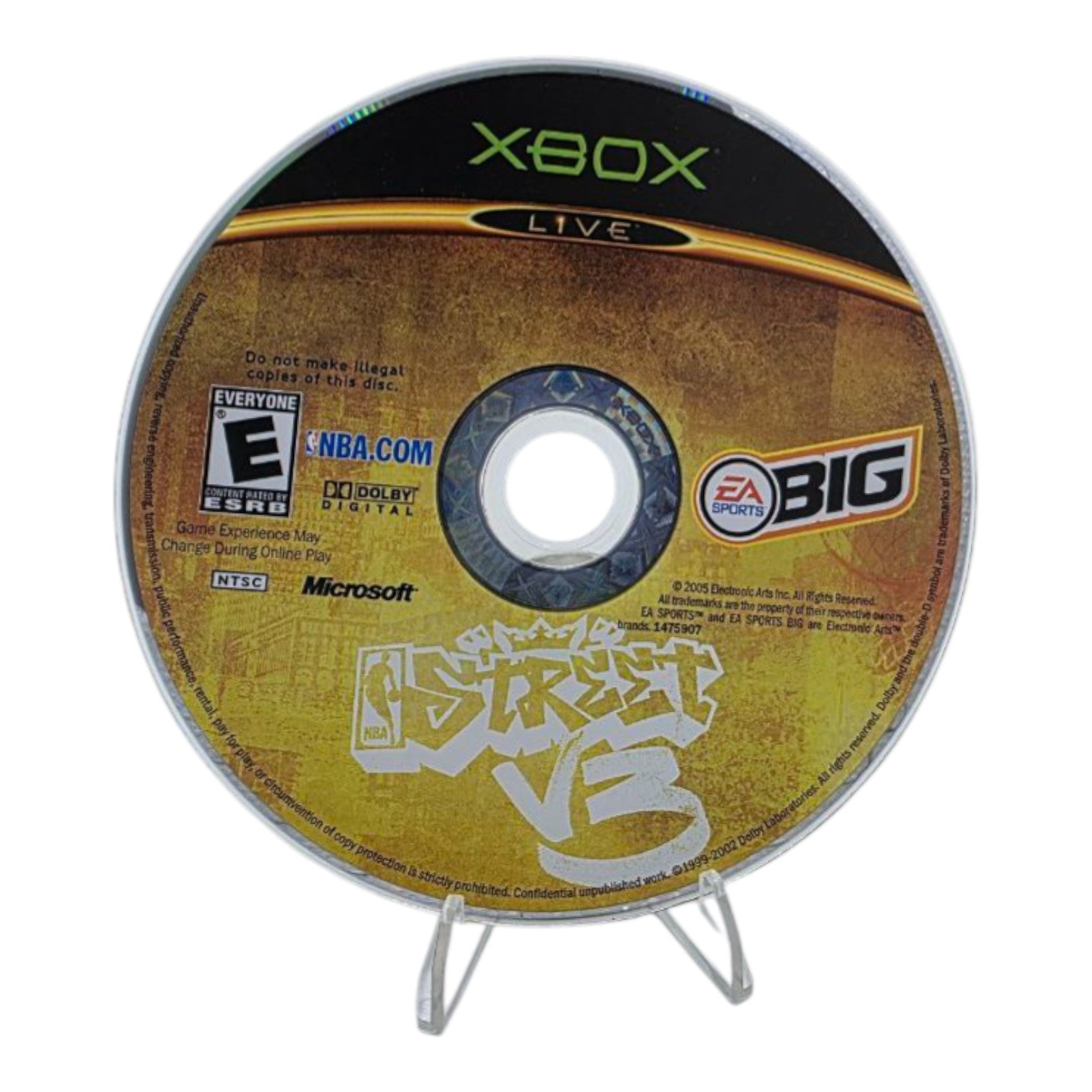 NBA Street V3 Microsoft Xbox 2005 Basketball Video Game Disc Only Tested