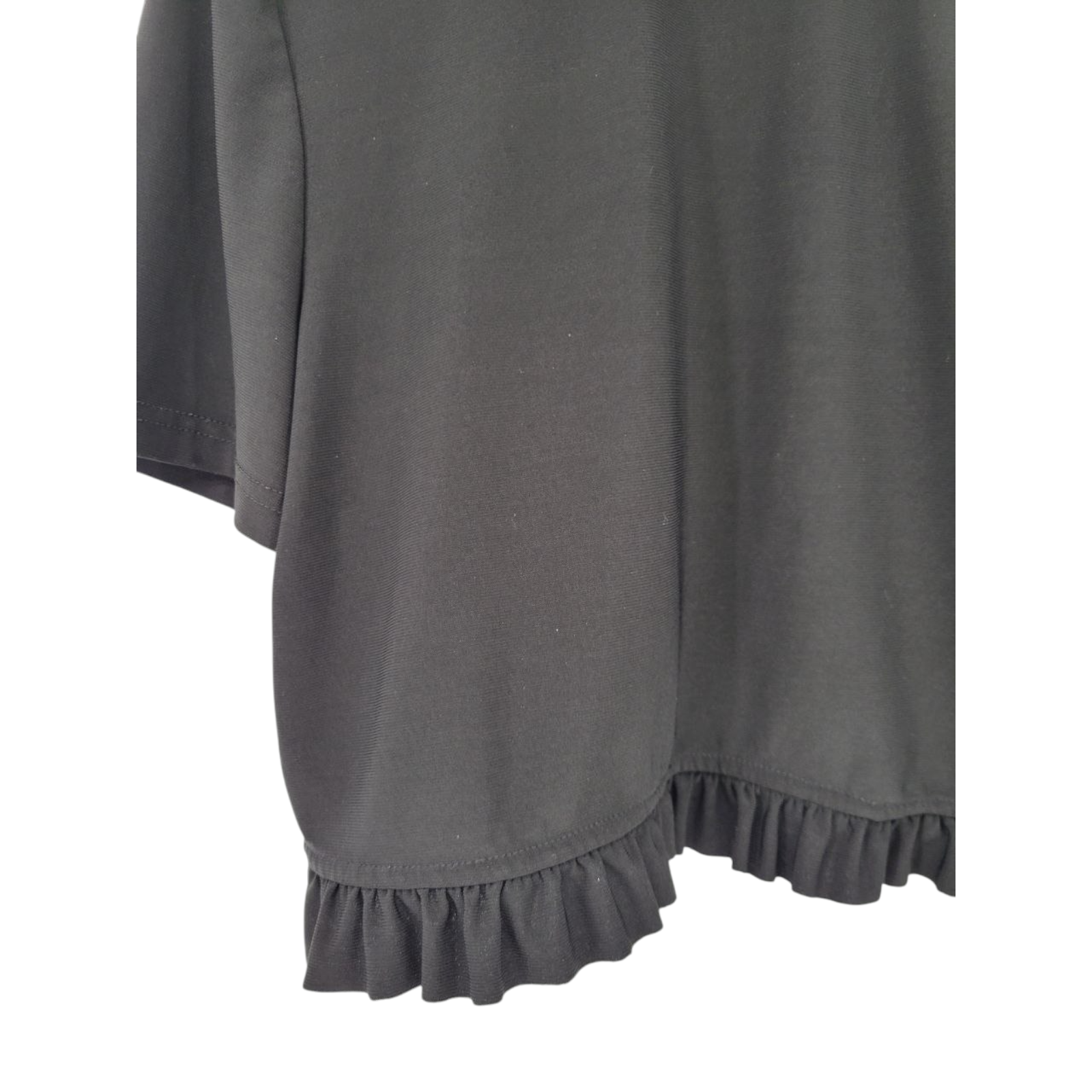 R&M Richards Black Ruffled Bolero Short Sleeve Size 12